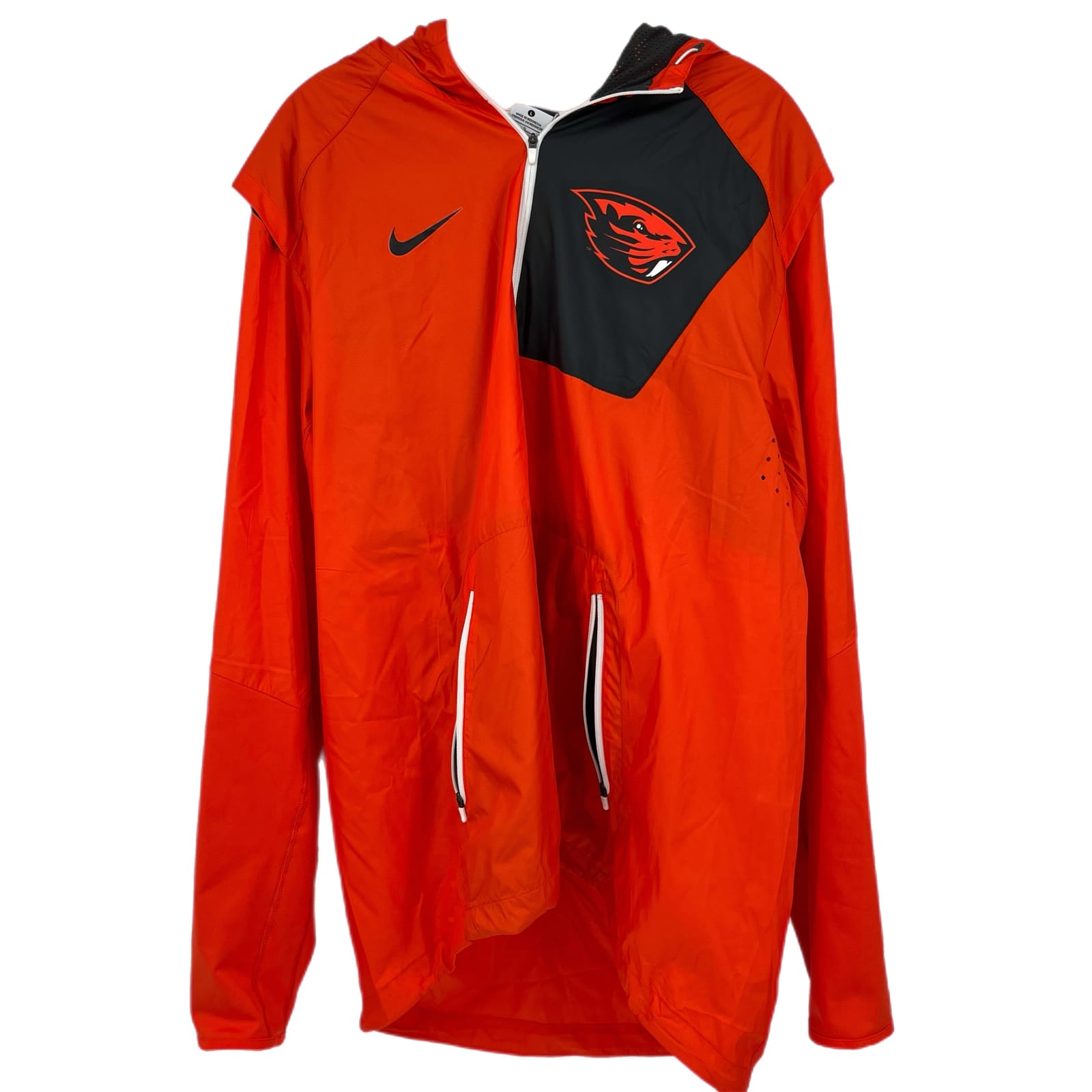 Nike Orange Polyester Windbreaker Jacket