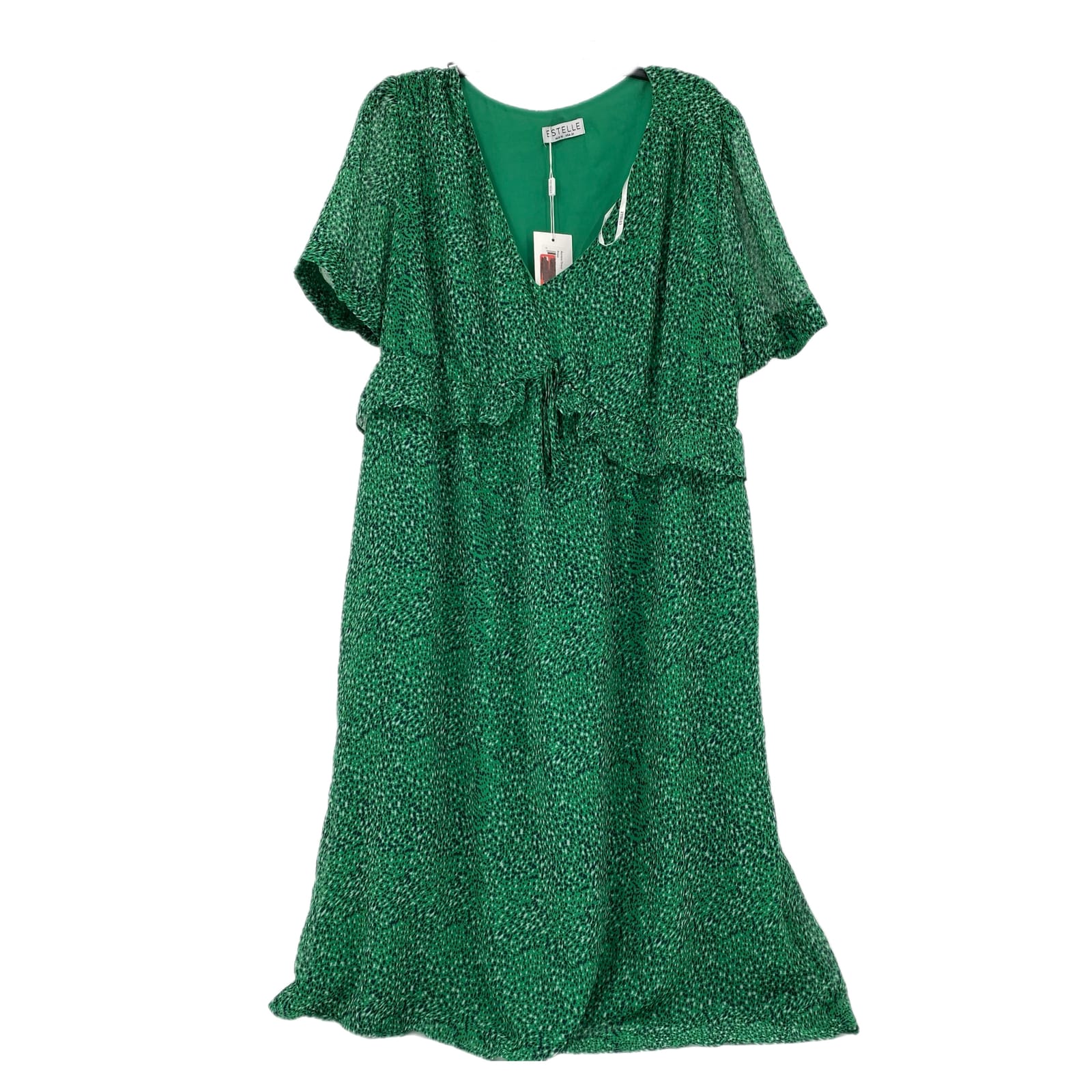 Estelle Green/Blue V-Neck Sundress Maxi