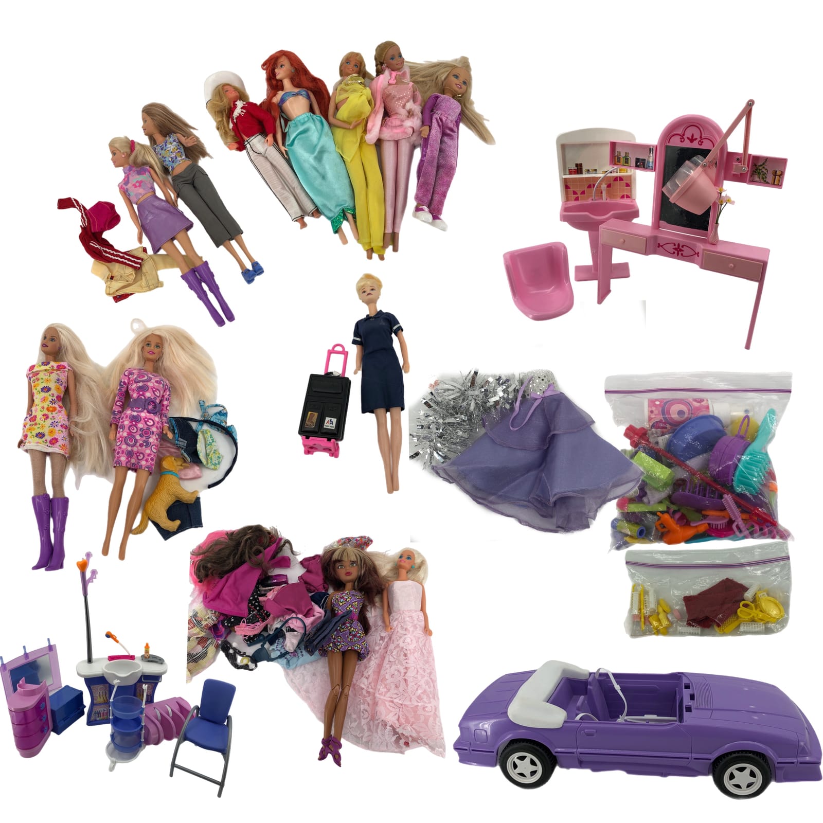Barbie Pink and Purple Doll Playset