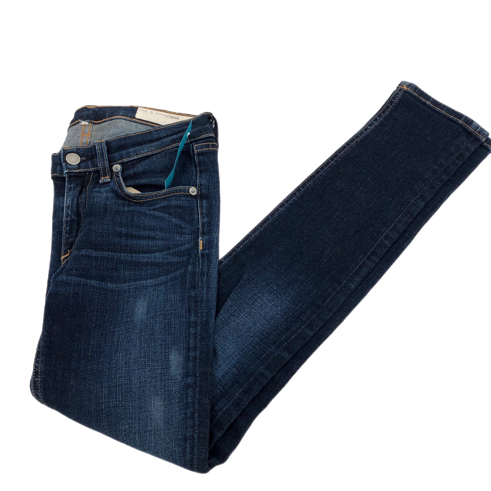 rag & bone Blue Skinny Straight Leg Jeans