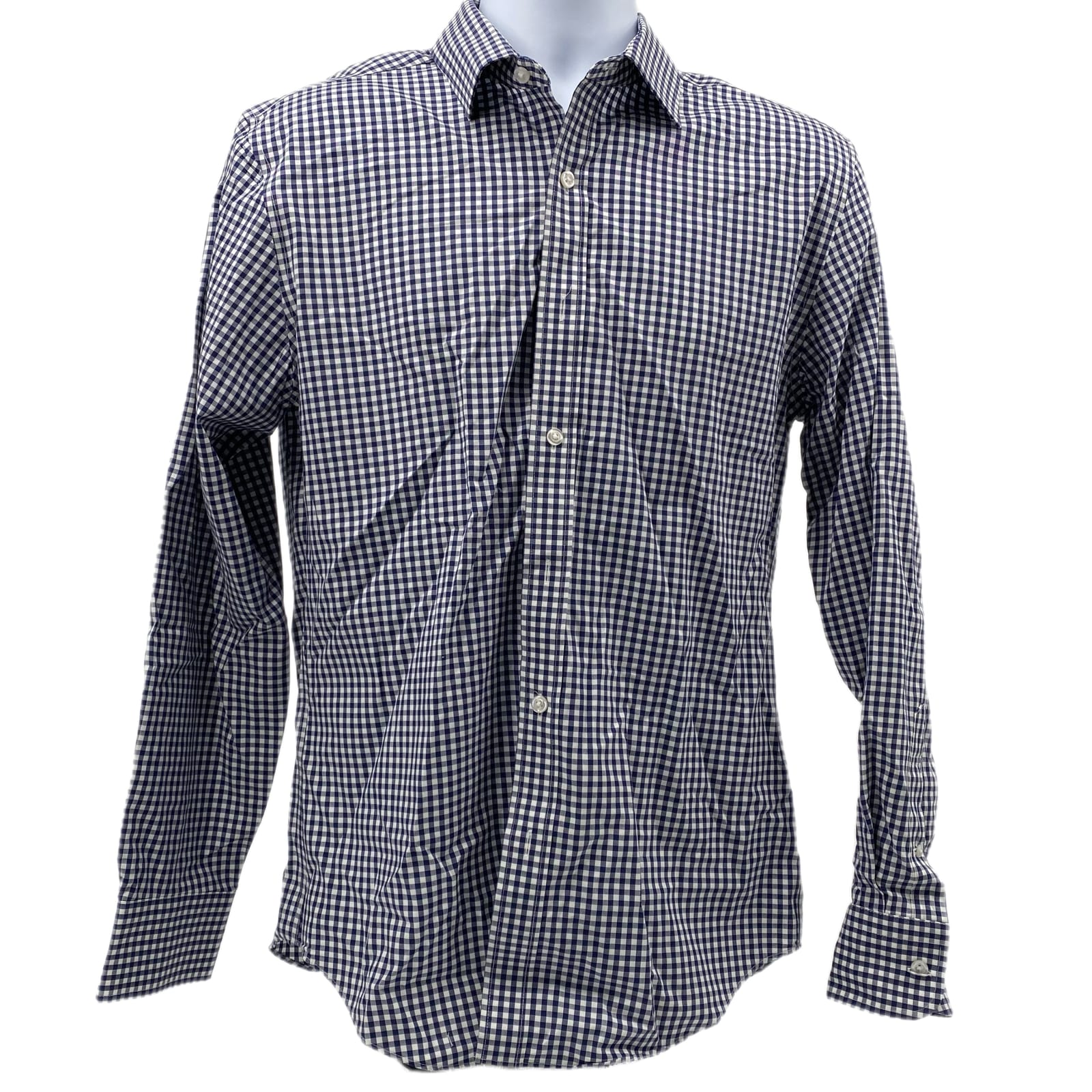 J. Crew Blue Gingham Cotton Button-Up Shirt