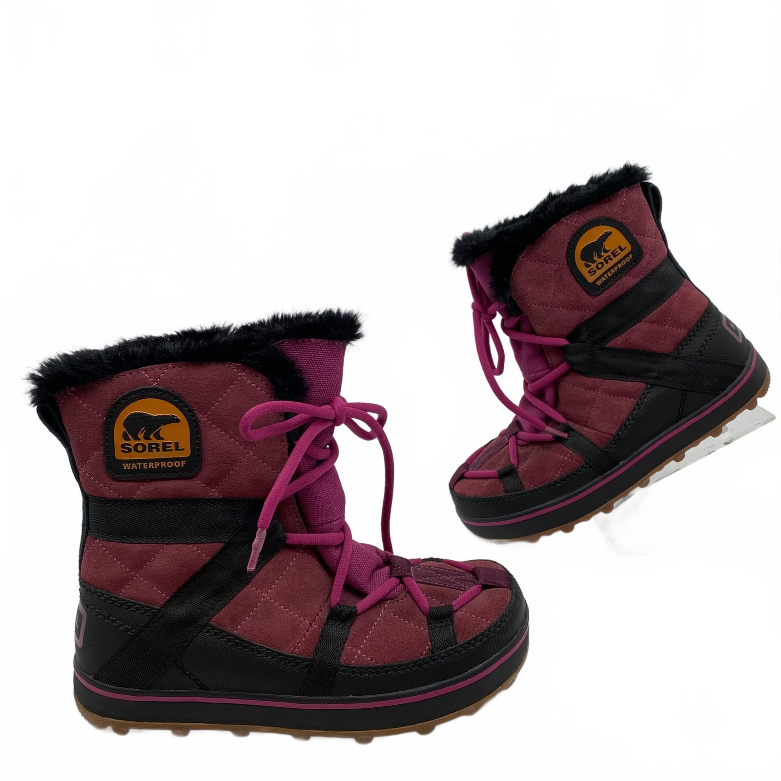 Sorel Pink Suede Waterproof Snow Boots