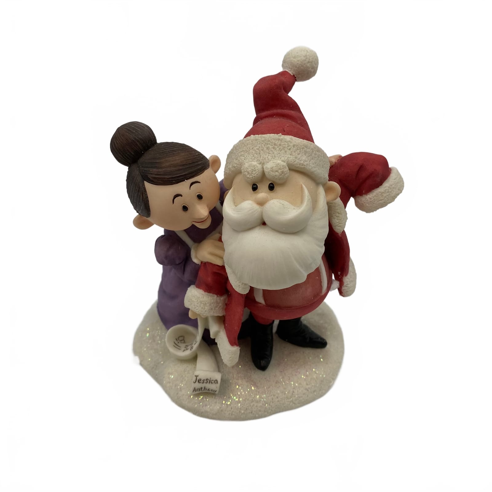 Enesco Red Santa Claus Figurine