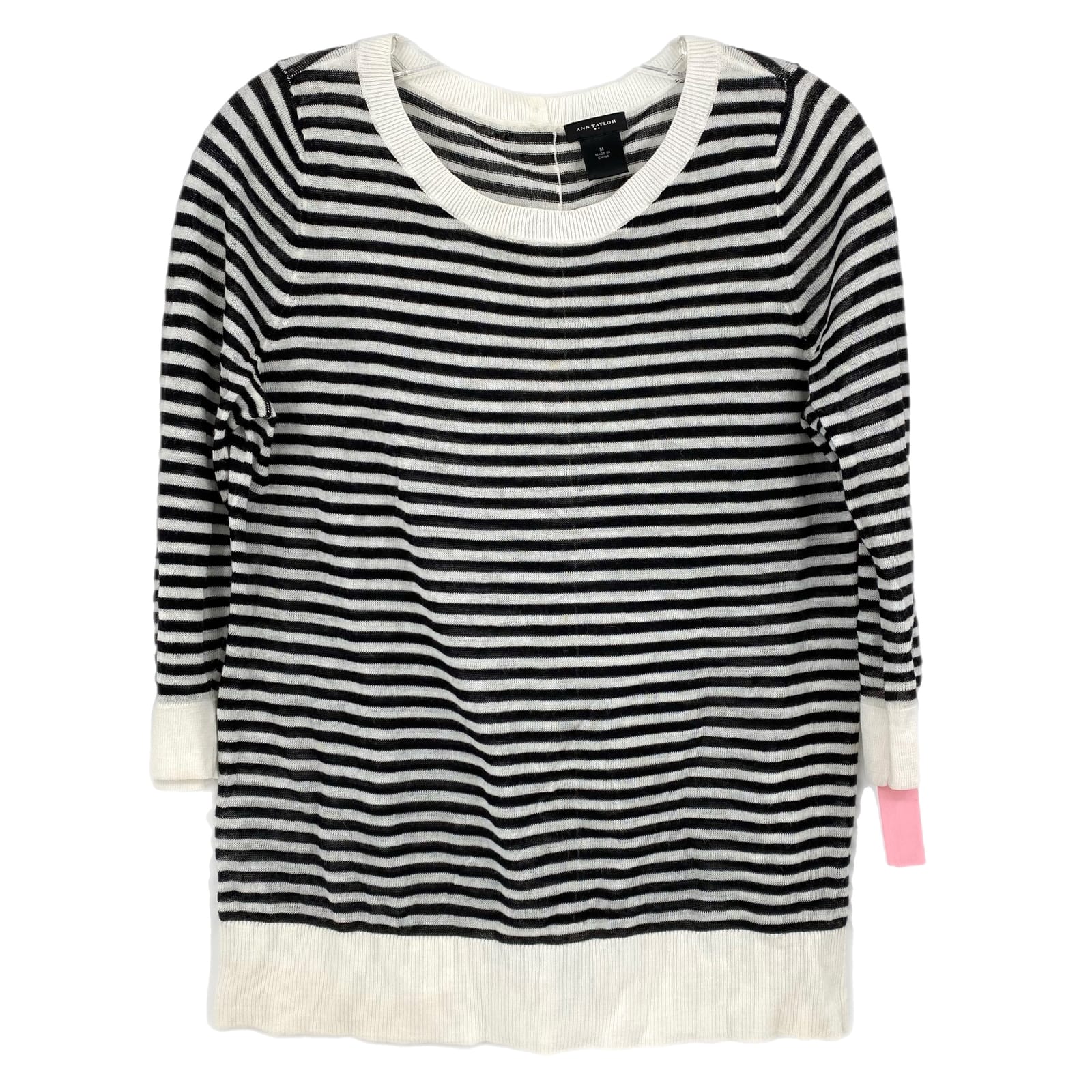 Ann Taylor Black & White Striped Sweater