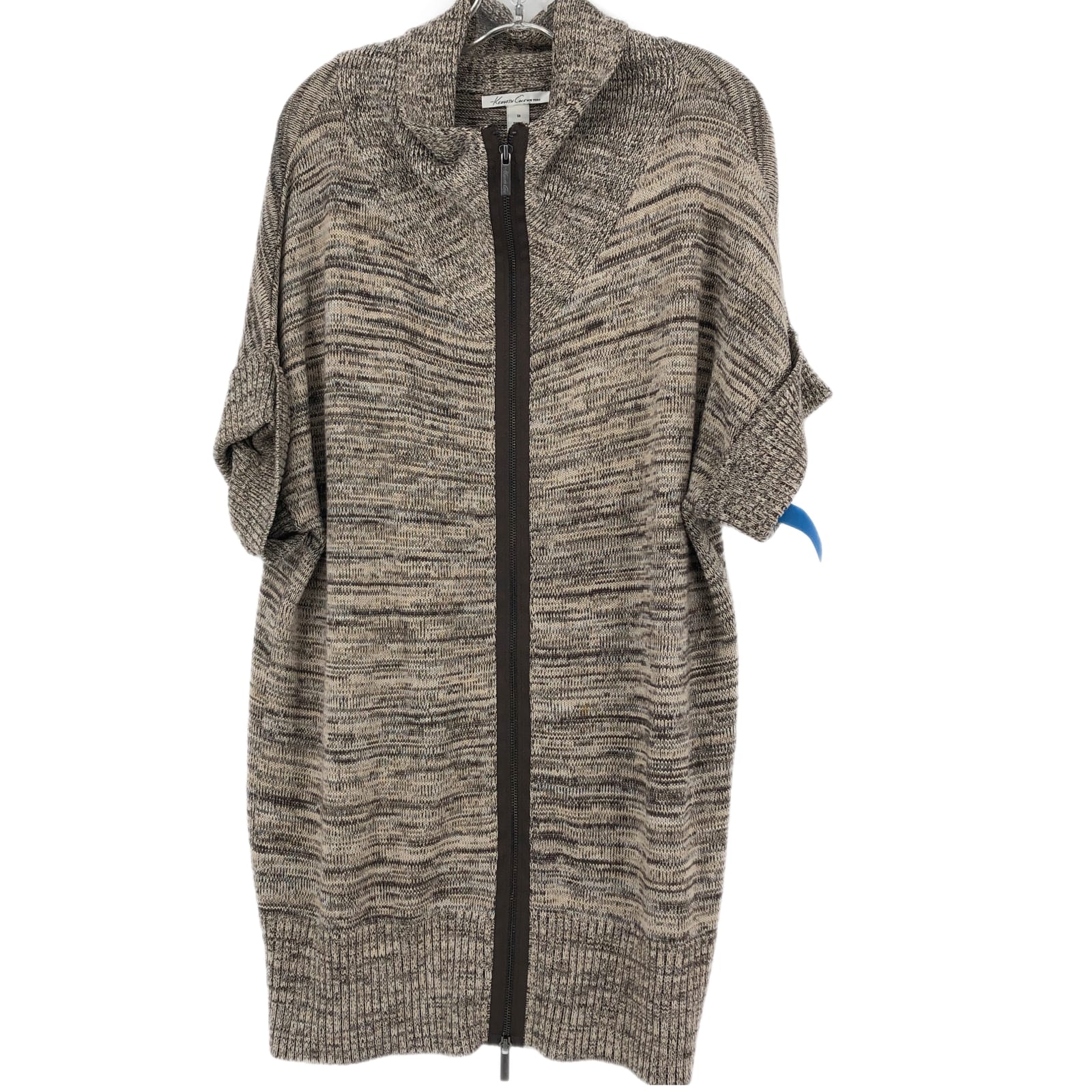 Kenneth Cole New York Brown/Beige Full Zip Cardigan
