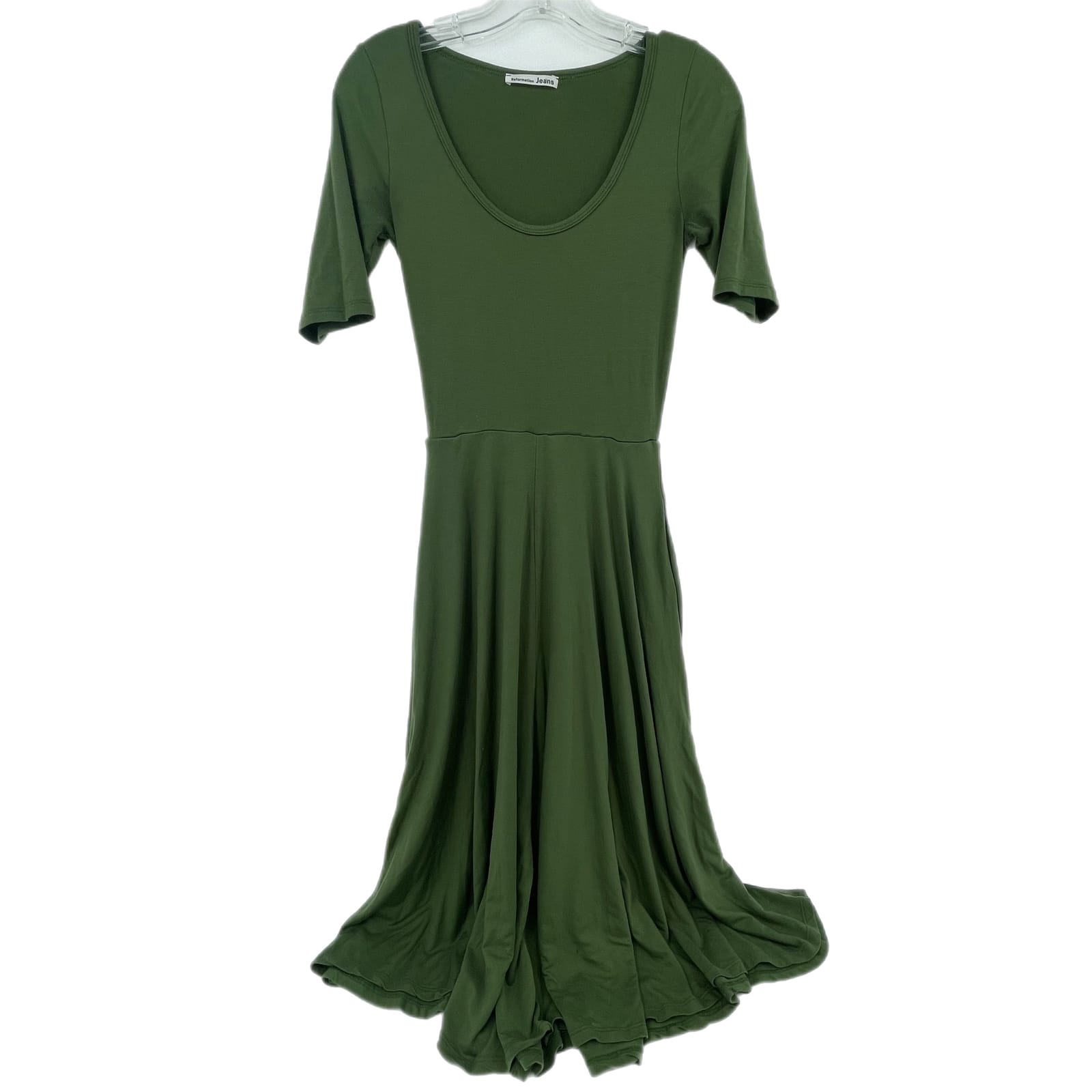 Reformation Green Pullover Maxi Dress