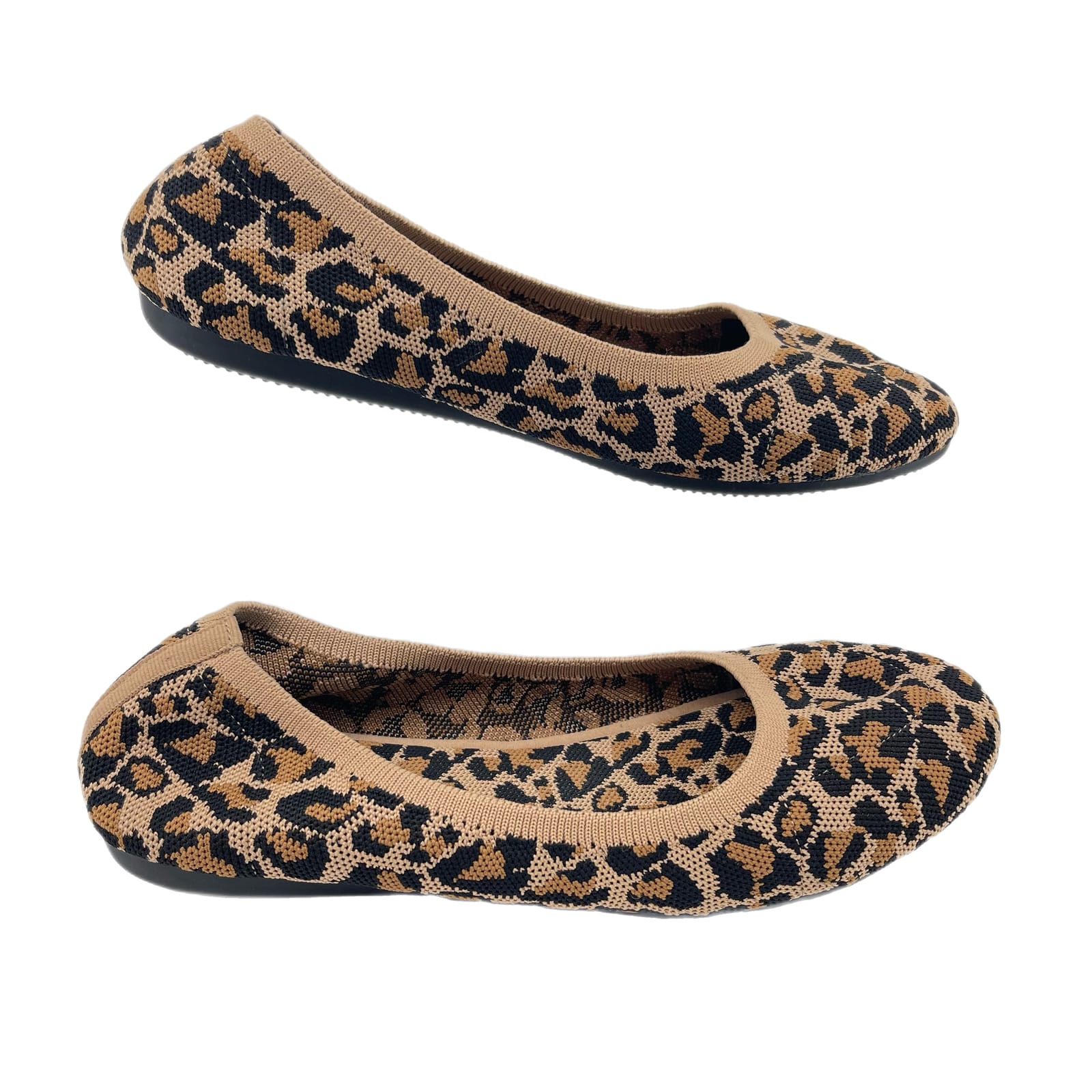 Steve Madden Tan & Black Animal Print Flats