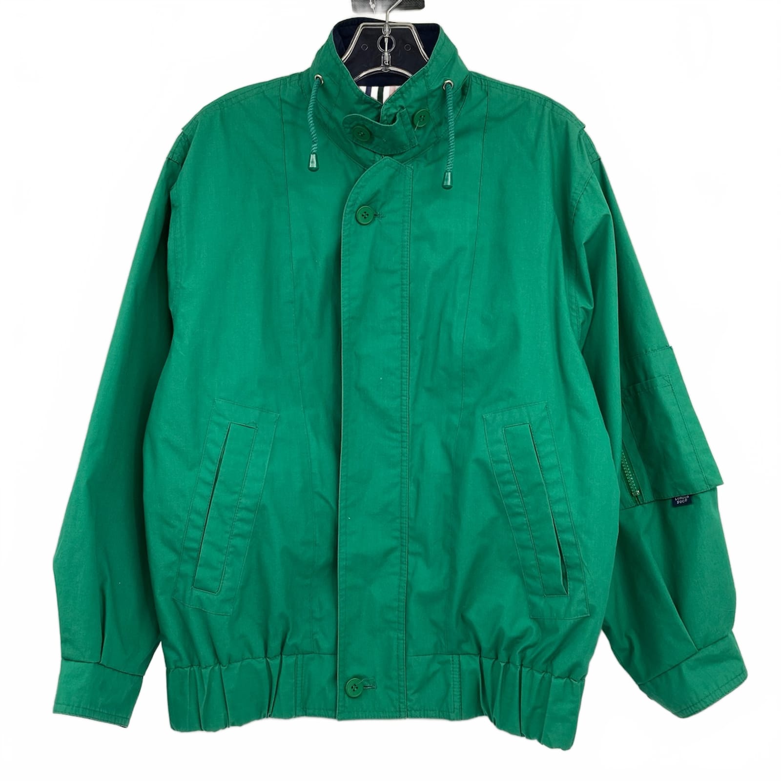 London Fog Green Vintage Bomber Jacket