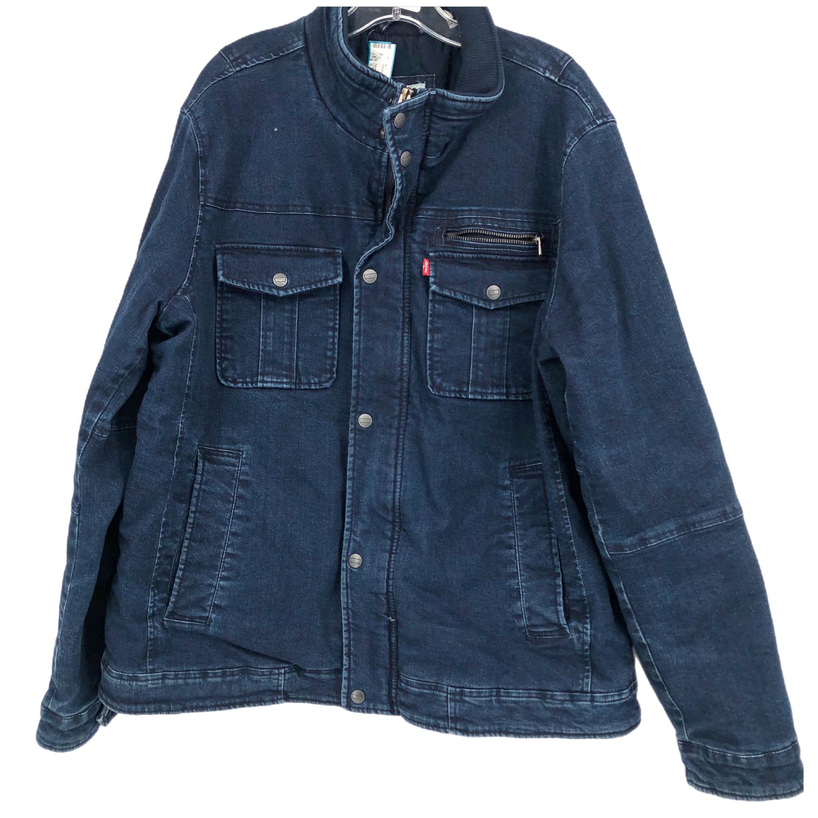 Levi's Blue Solid Overcoat