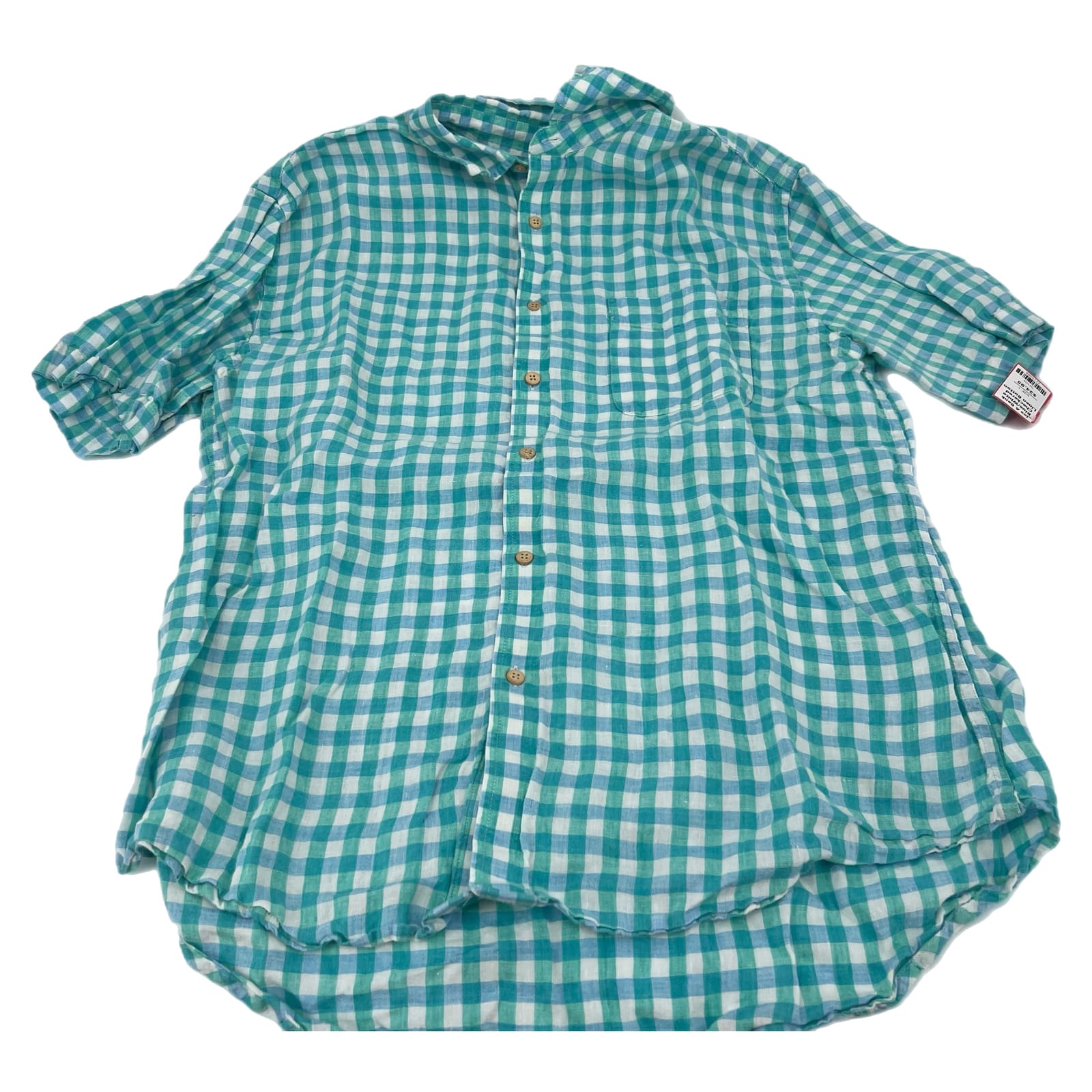 Jos. A. Bank Blue/White Checkered Linen Button-Up Shirt