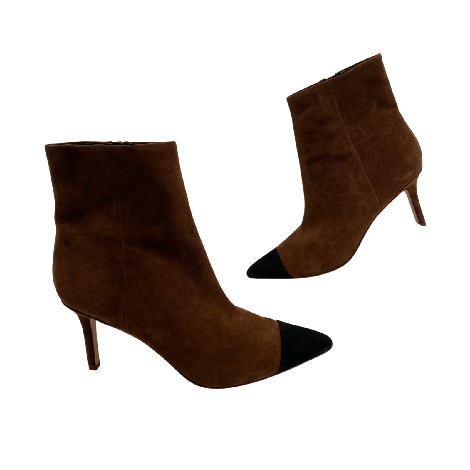 Veronica Beard Black Suede Heeled Boots