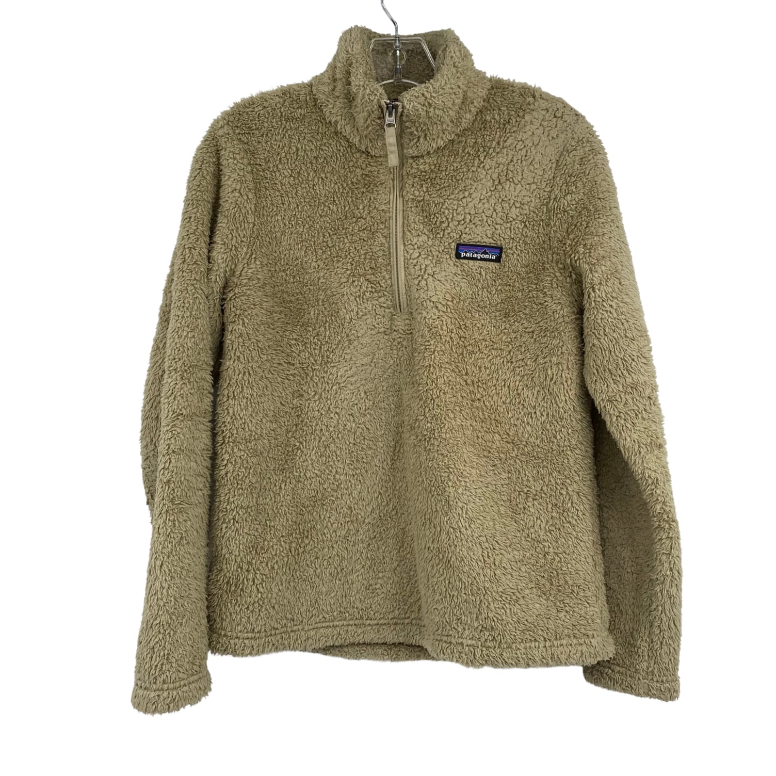Patagonia Tan Polyester Fleece Quarter Zip Jacket