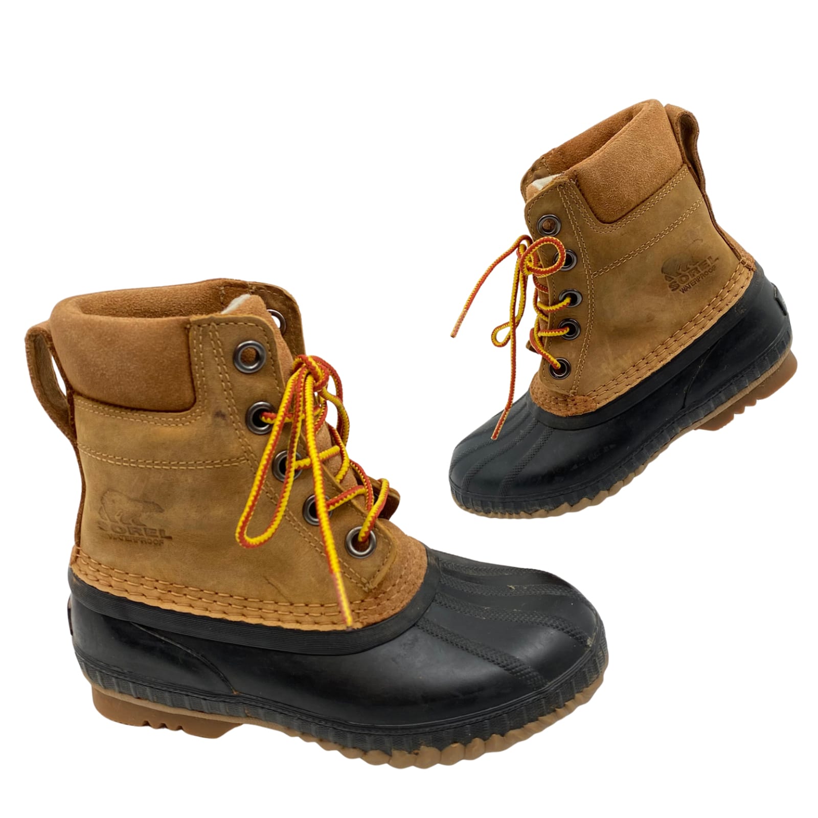 Sorel Black Synthetic Lace-Up Winter Boots