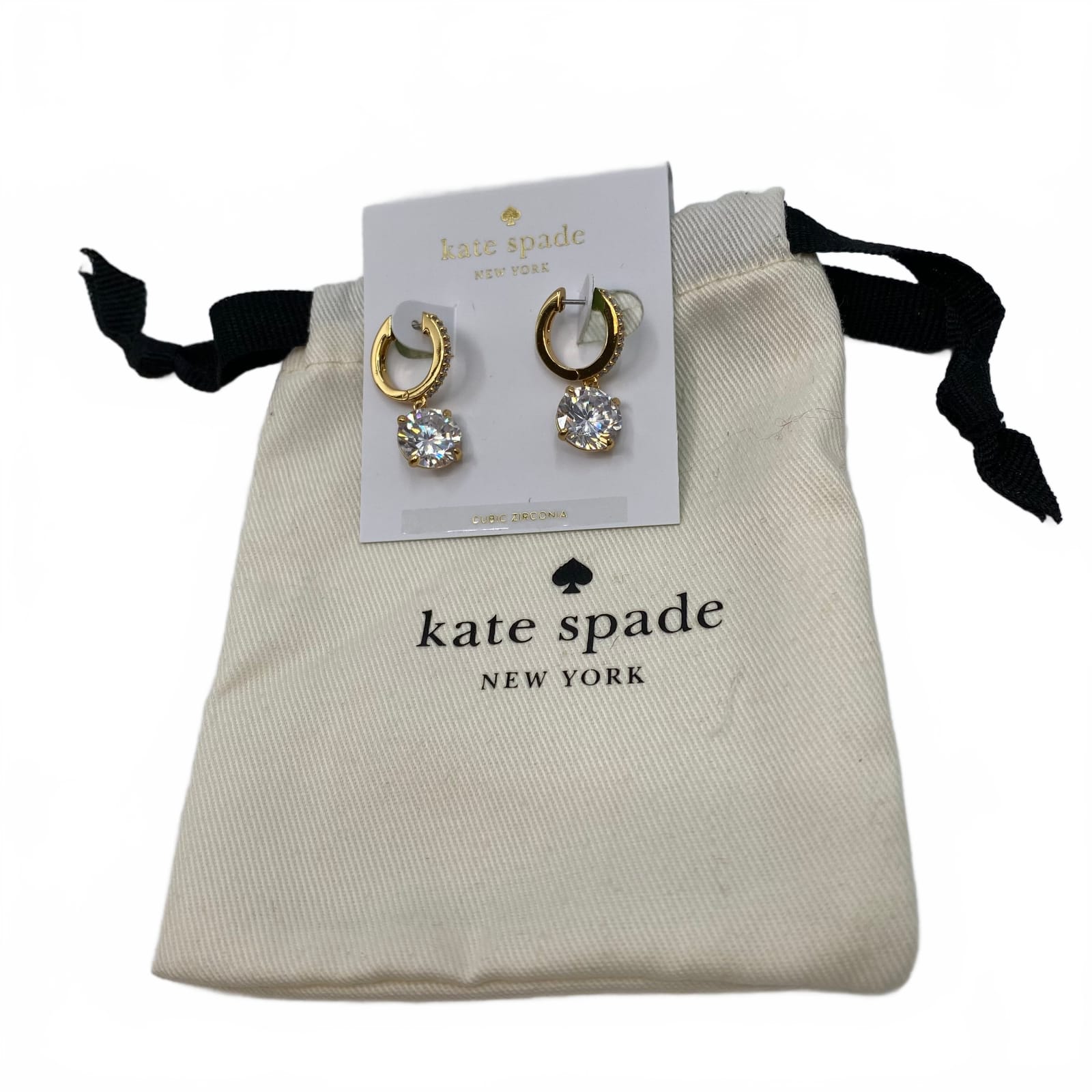 Kate Spade Gold Classic Hoop Dangle Earrings