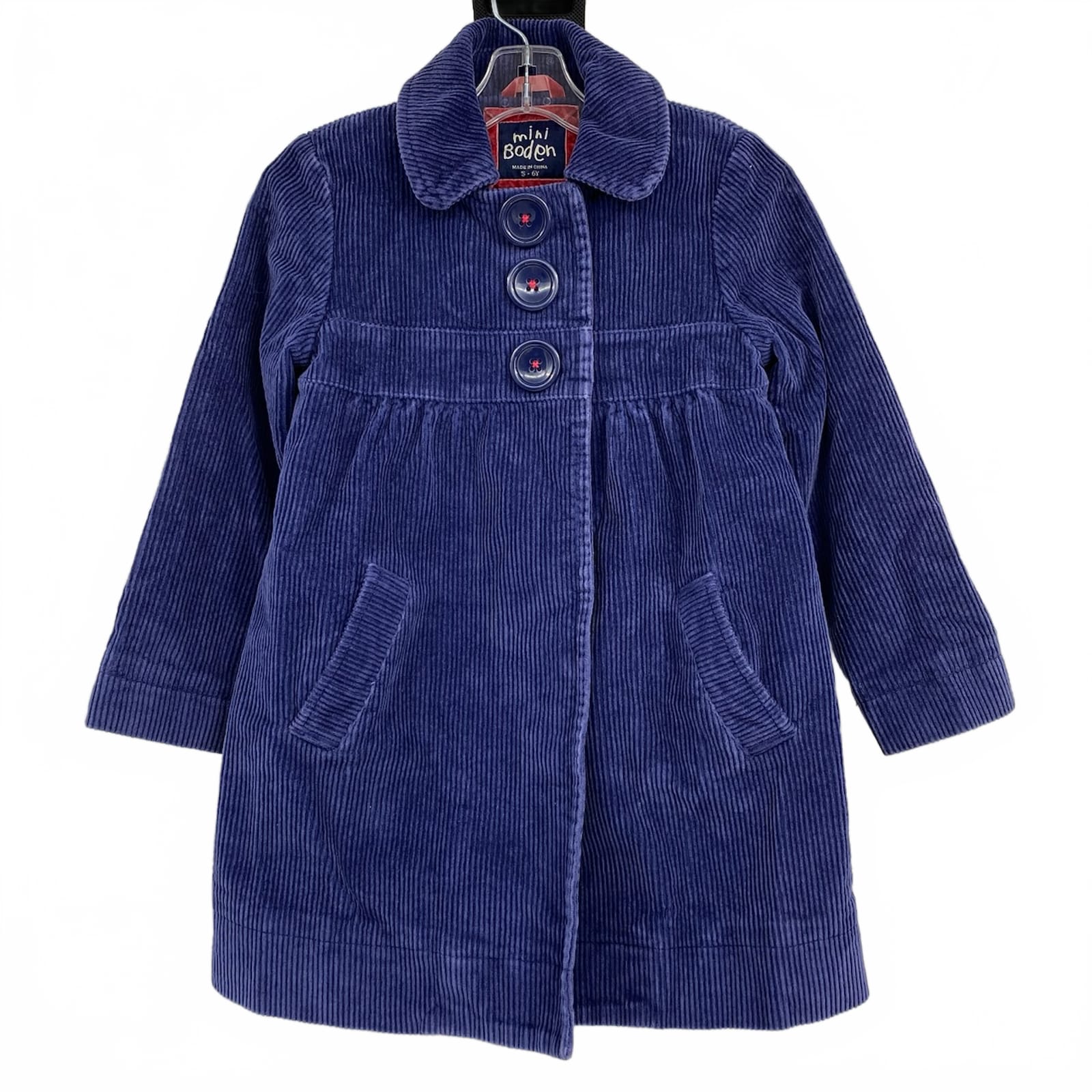Mini Boden Blue Corduroy Coat