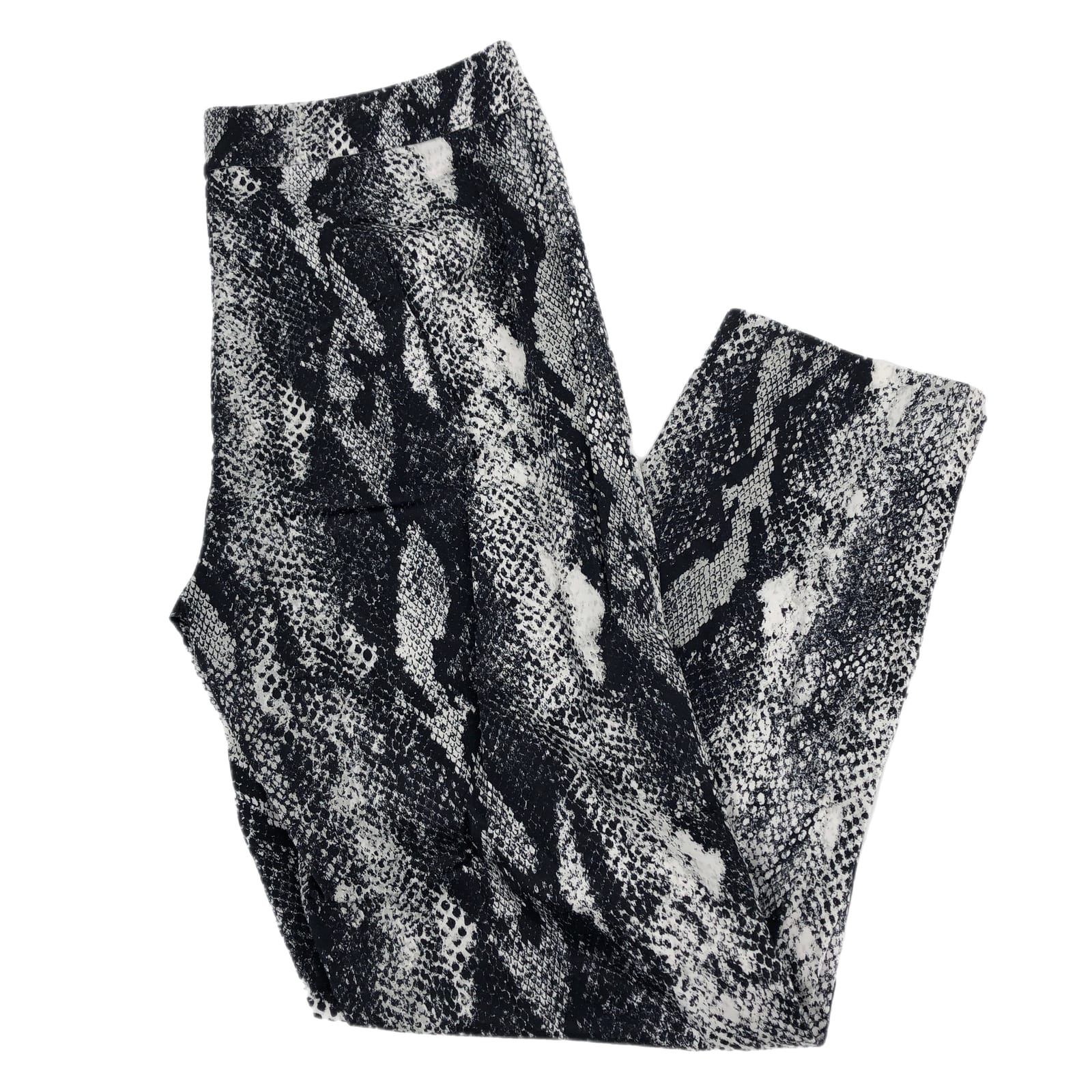 St. John Black & White Snake Print Pantsuit