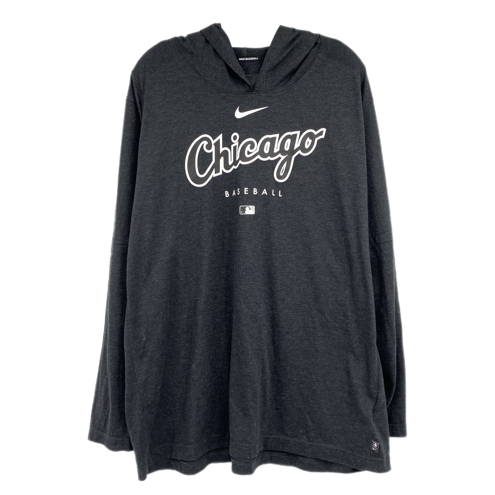 Nike Gray Chicago Baseball Hooded Long Sleeve Tee