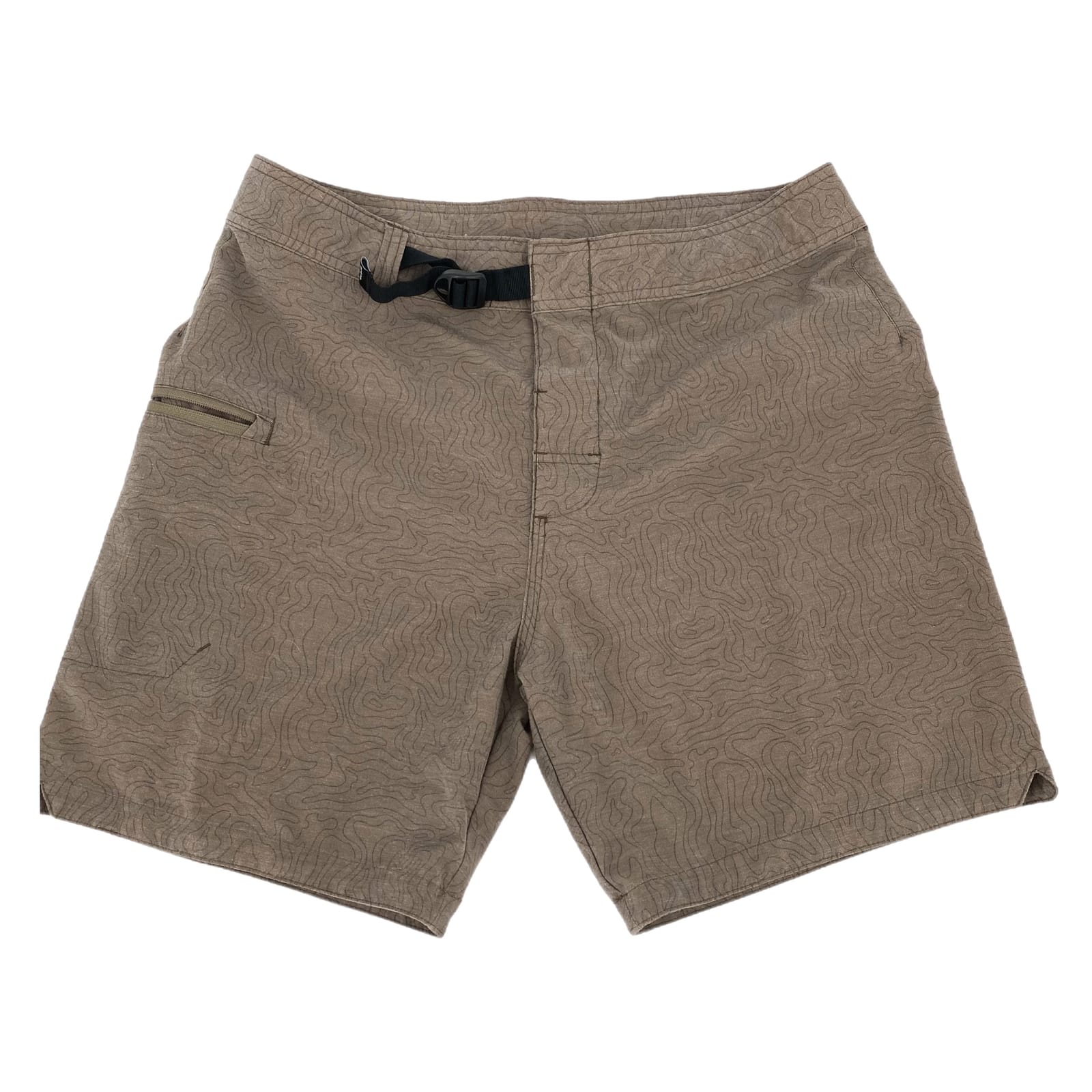 Prana Black & Tan Printed Athletic Shorts