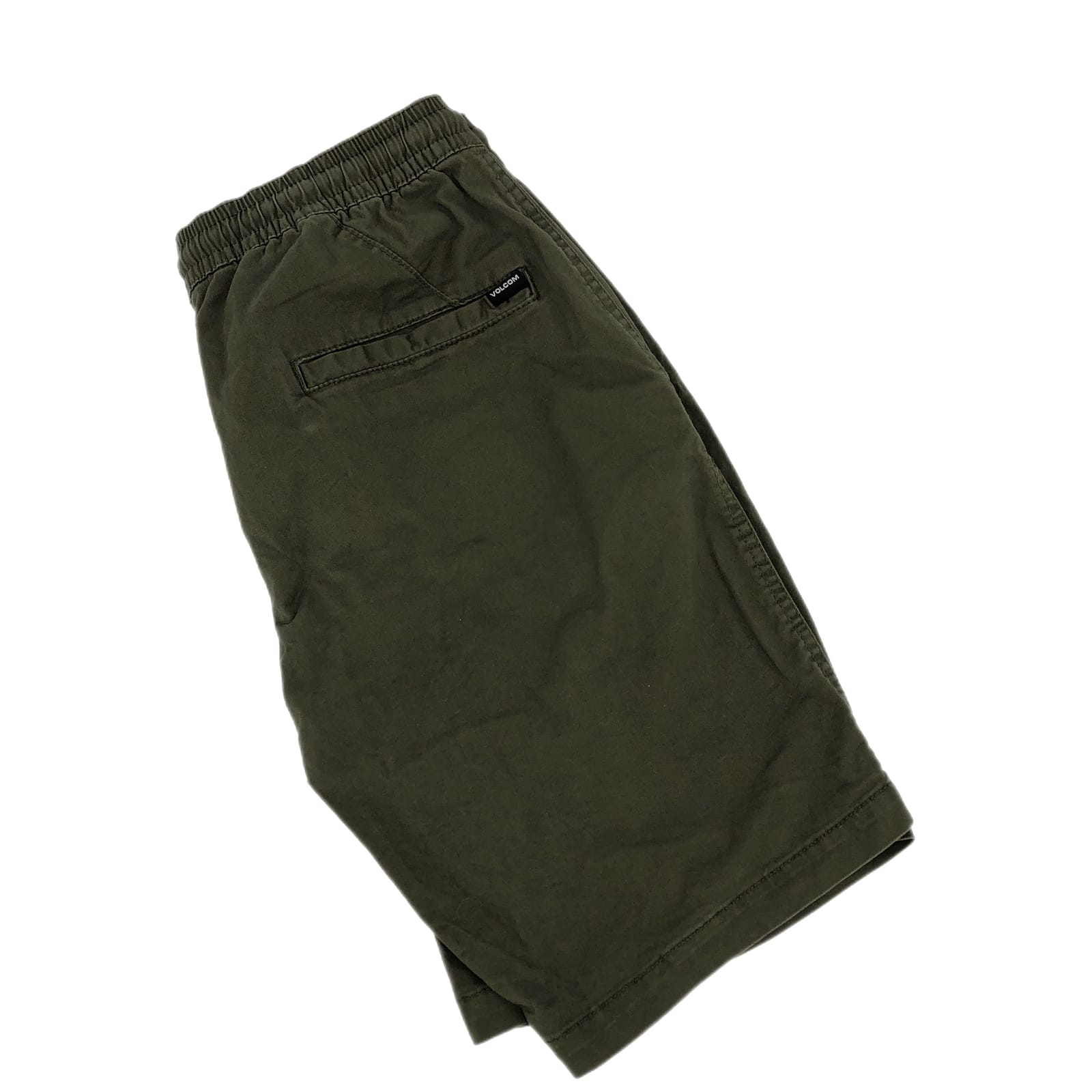 Volcom Green High Rise Elastic Waist Shorts