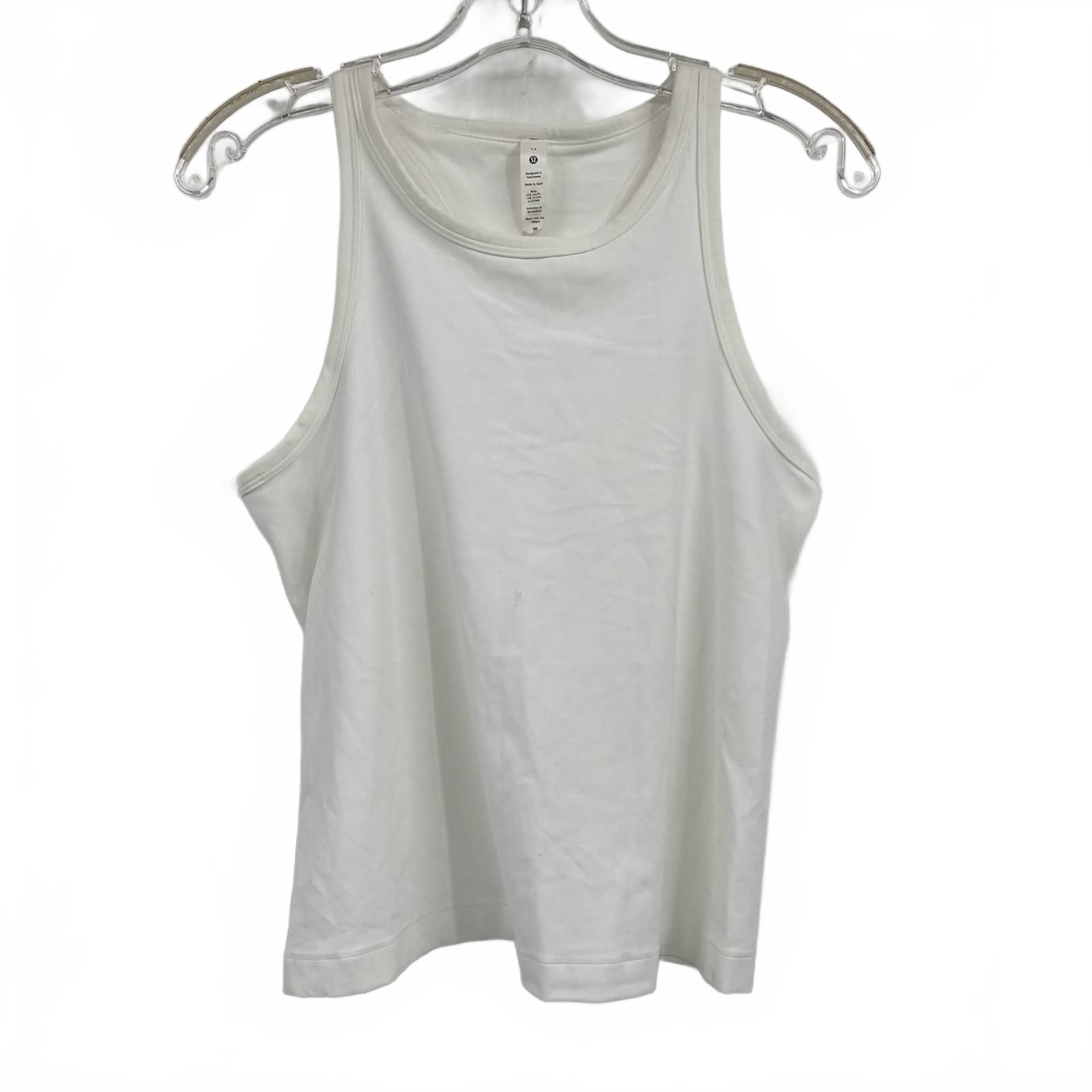 Lululemon White Athletic Racerback Tank Top