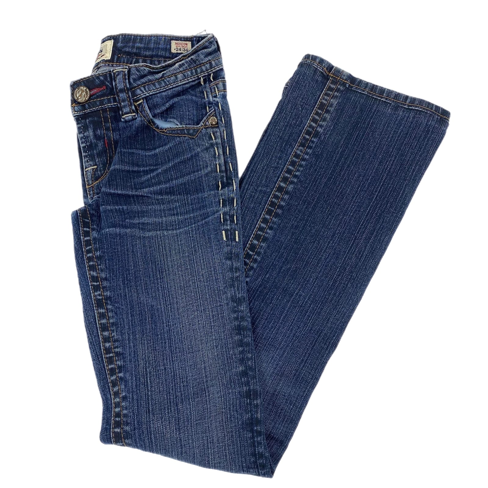 Mekbnm Blue Boot Cut Jeans
