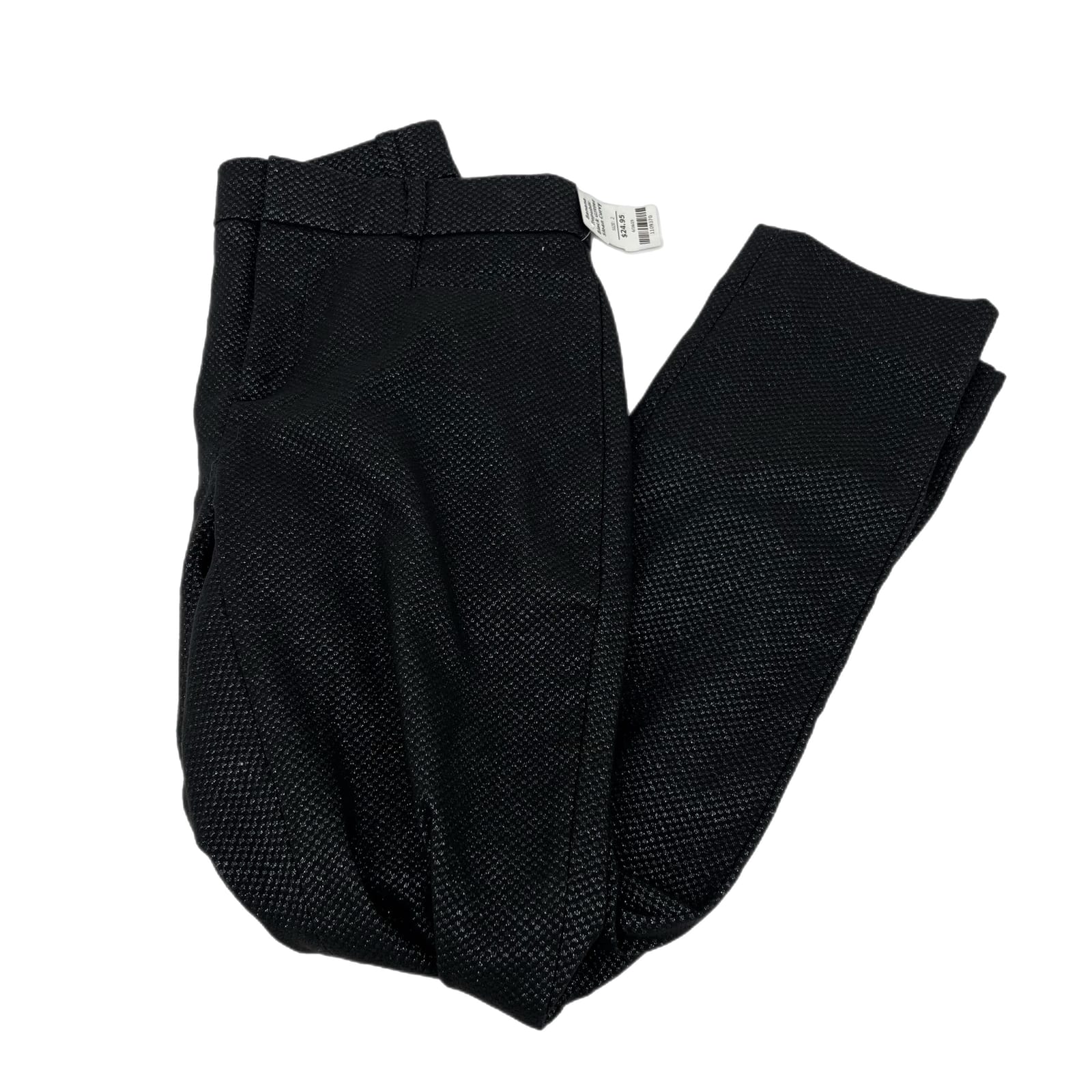 Banana Republic Black Glitter Straight Leg Trousers