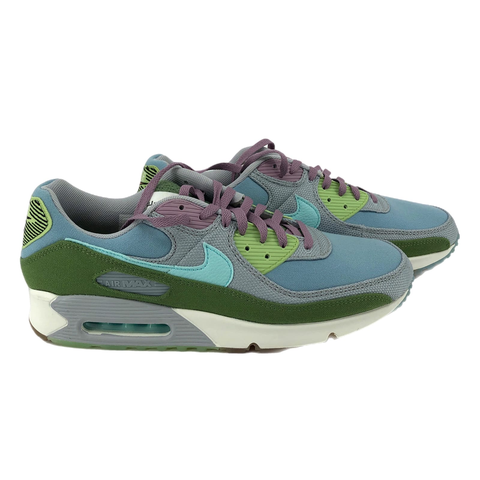 Nike Blue & Green Synthetic Athletic Sneakers