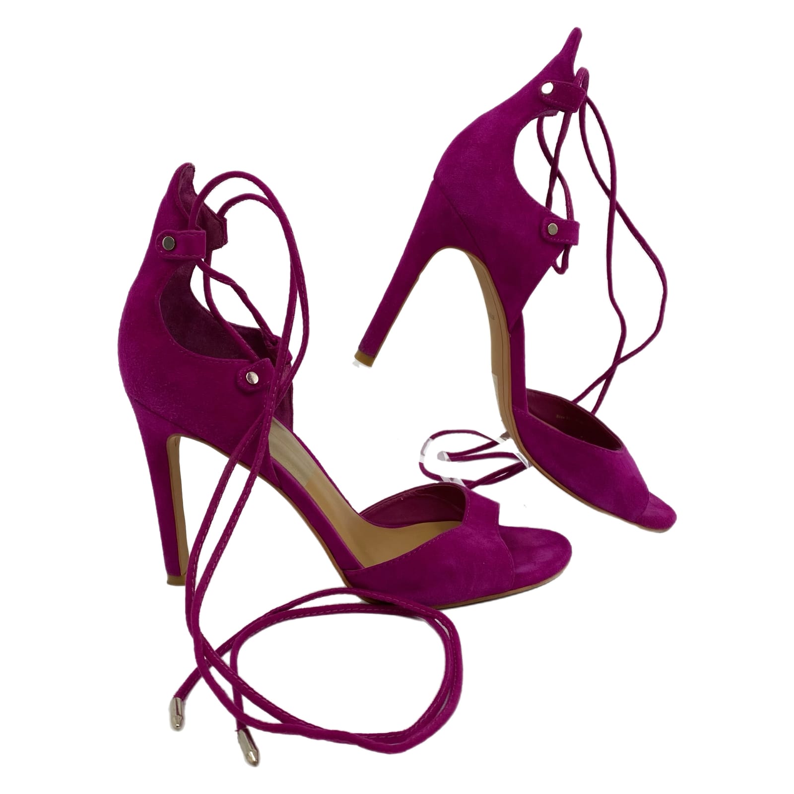Dolce Vita Purple Suede Strappy Stiletto Heels