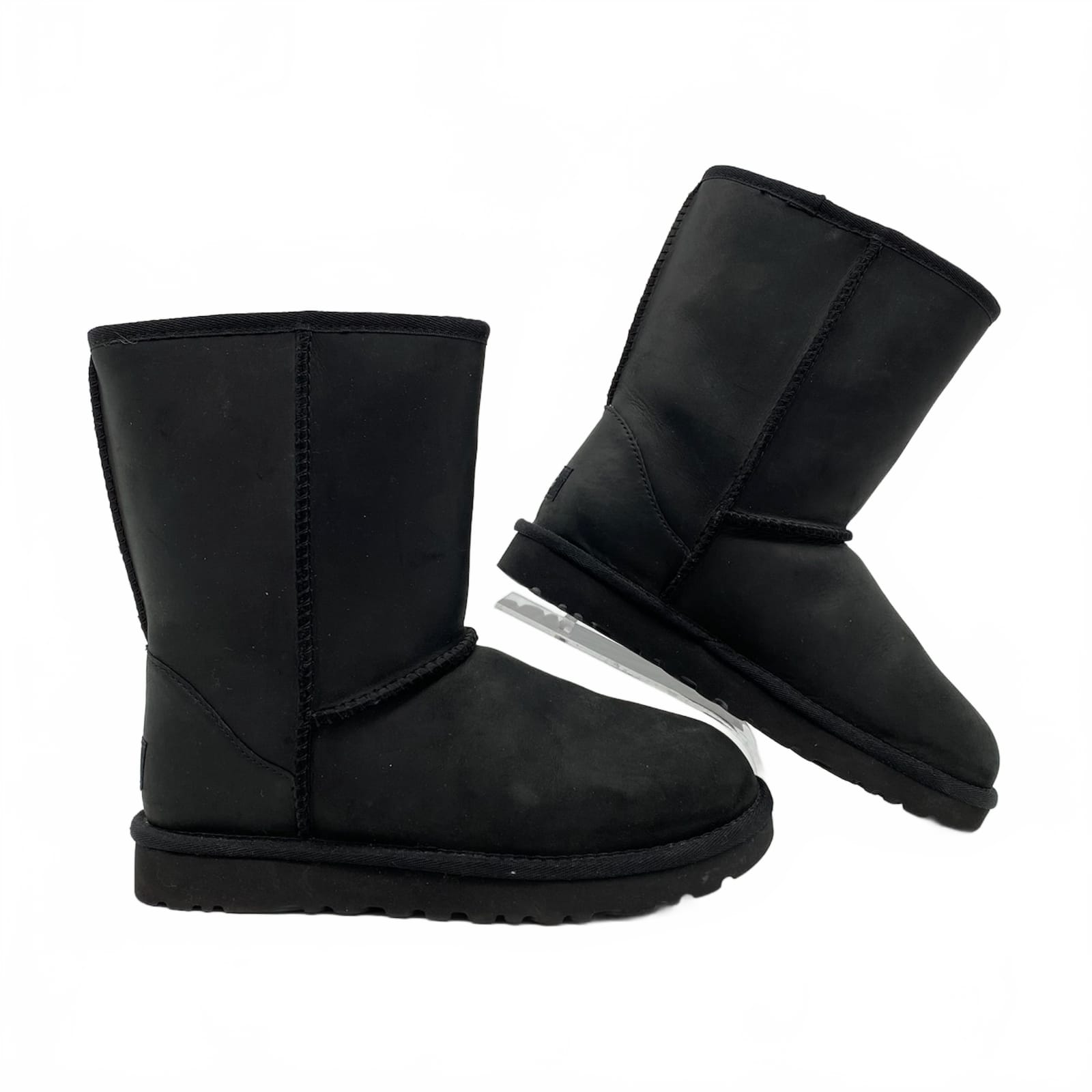UGG Black Leather Booties