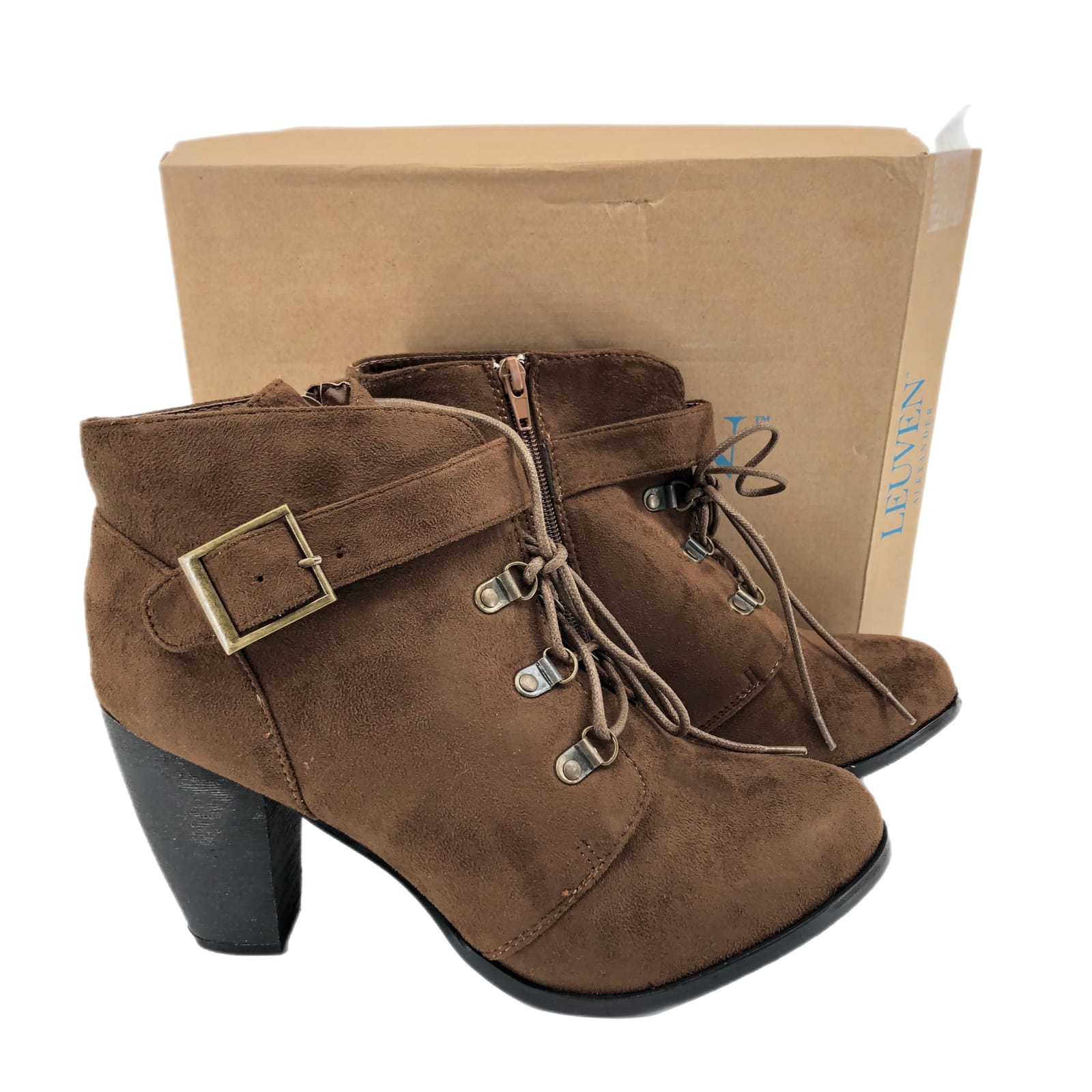 Bucco Brown Lace Up Ankle Boots