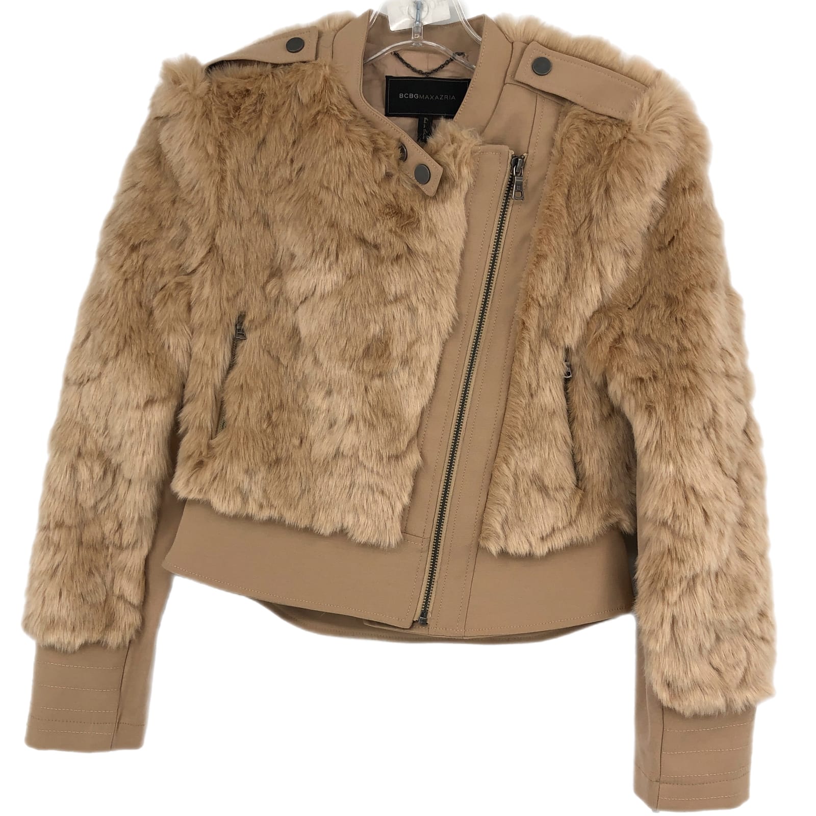 BCBGMaxAzria Beige Acrylic Jacket