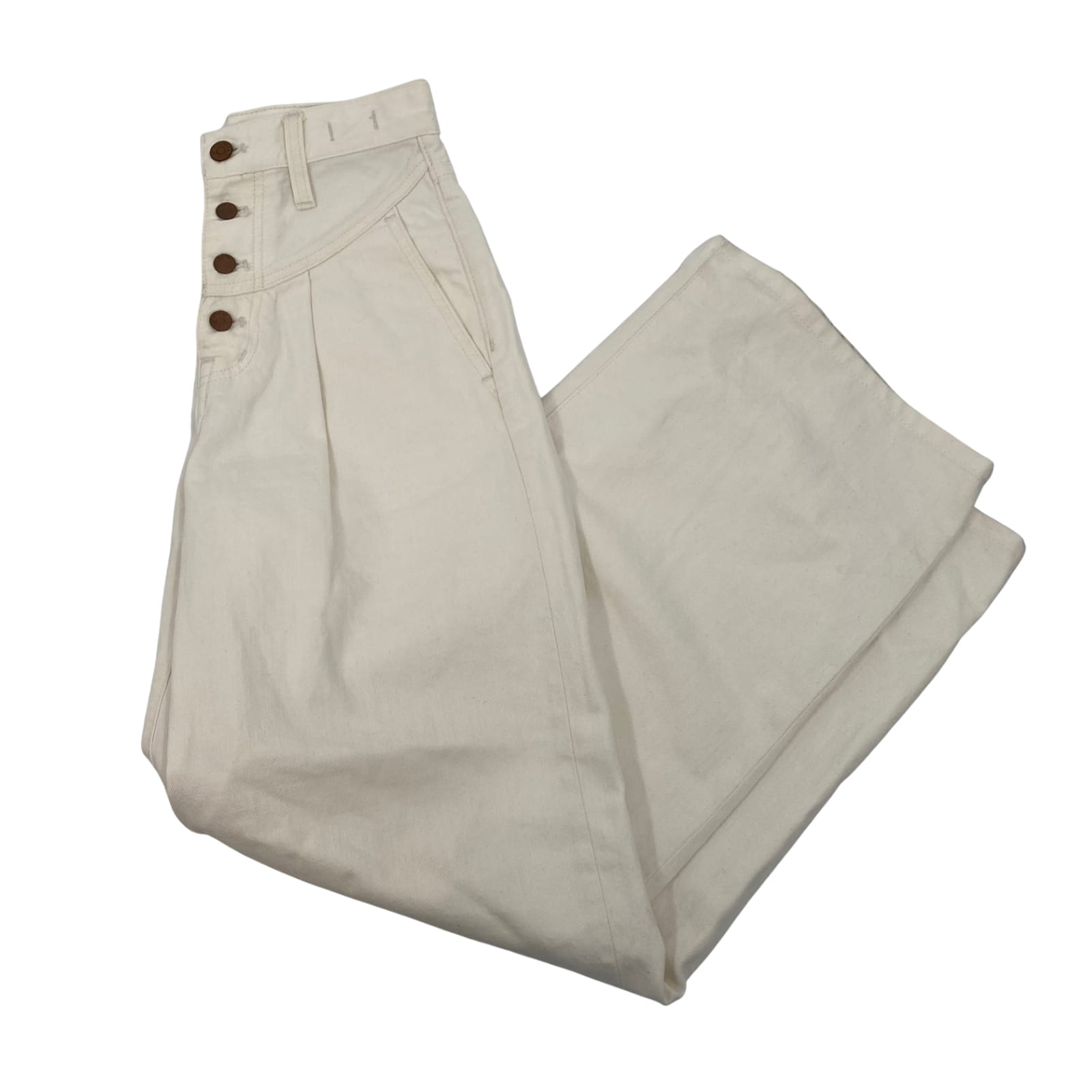 Madewell White Super Wide Leg Jeans