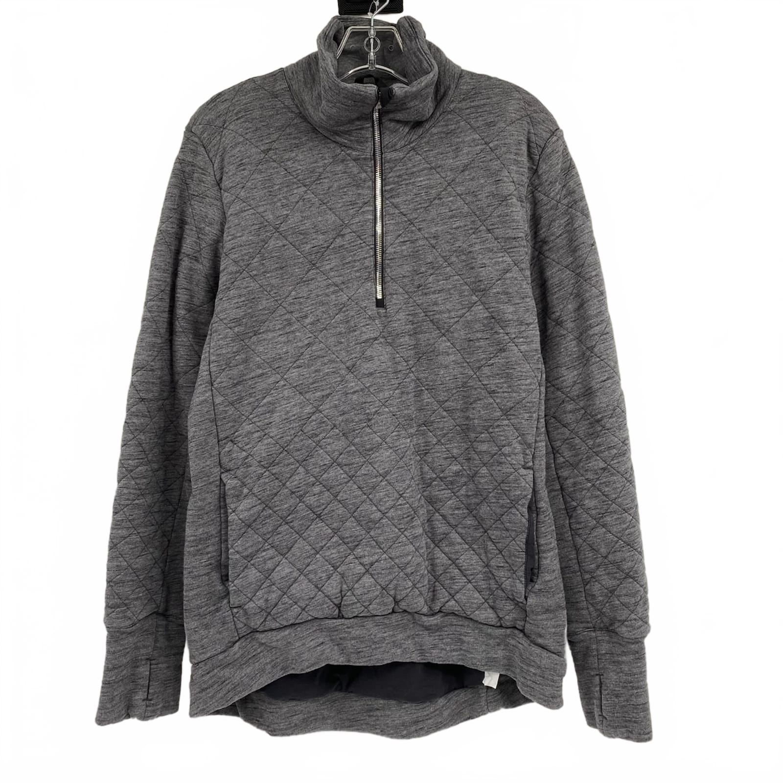 lululemon Gray Quilted 1/4 Zip Pullover