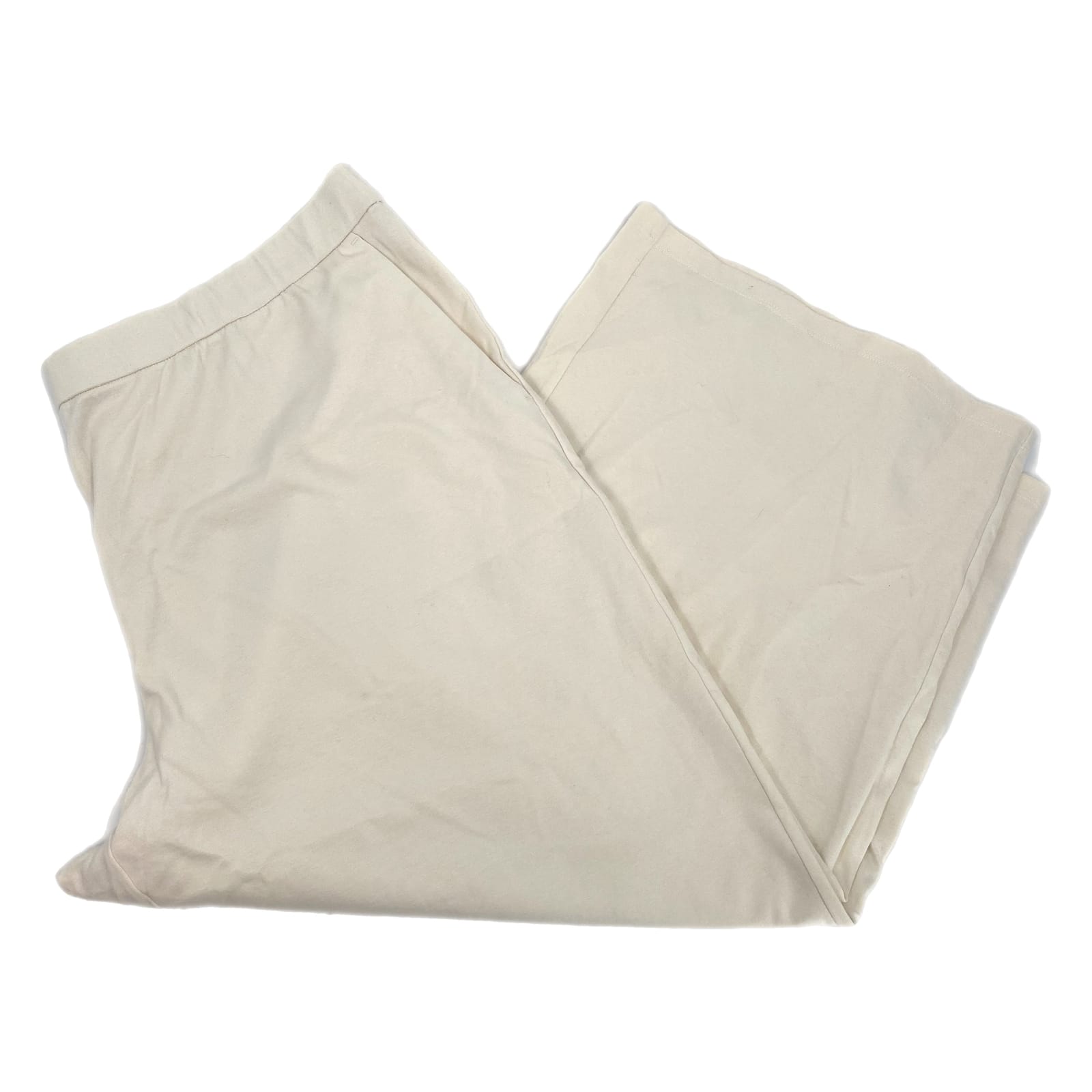 Eileen Fisher Cream Cropped Wide Leg Pants