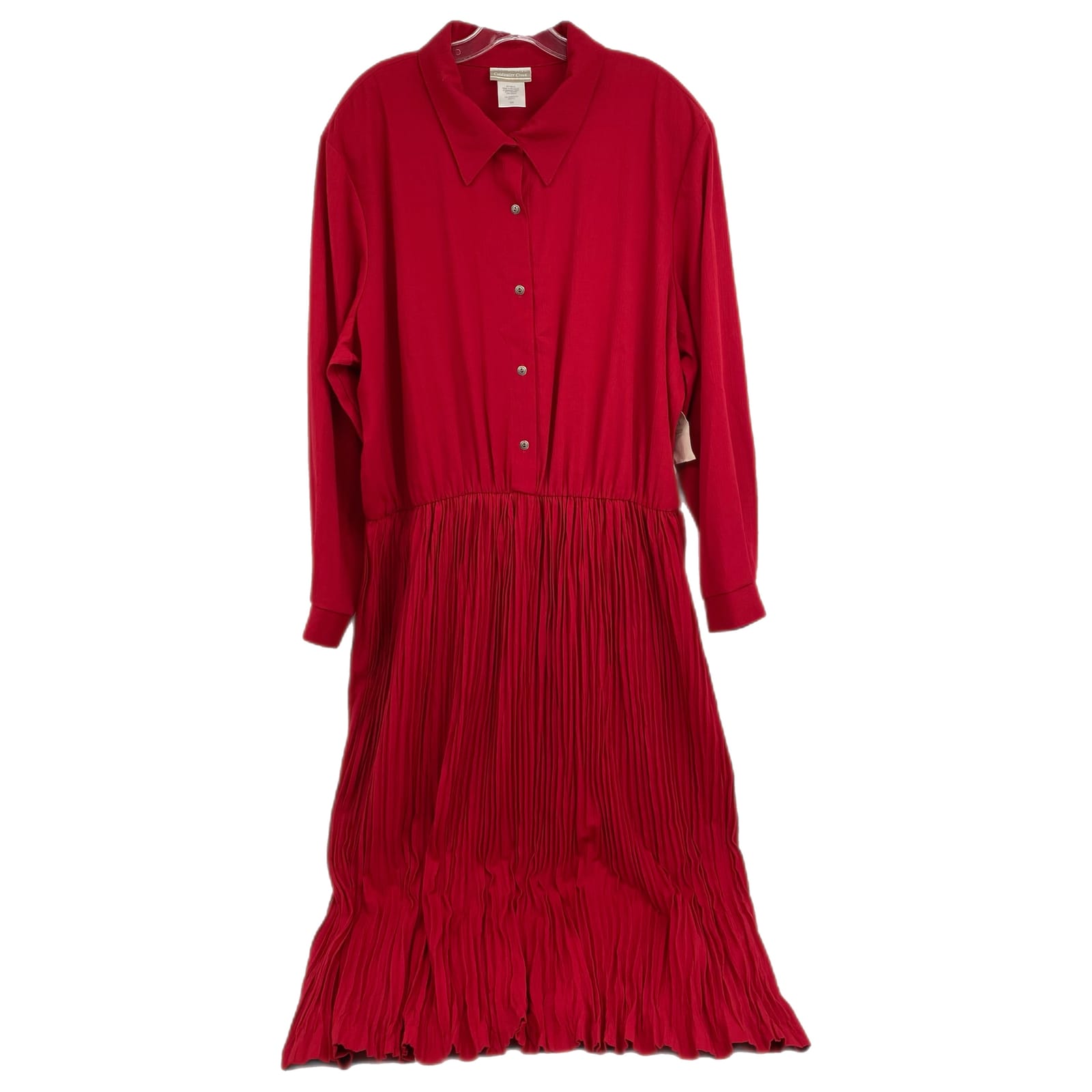 Coldwater Creek Red Pleated Maxi Dress
