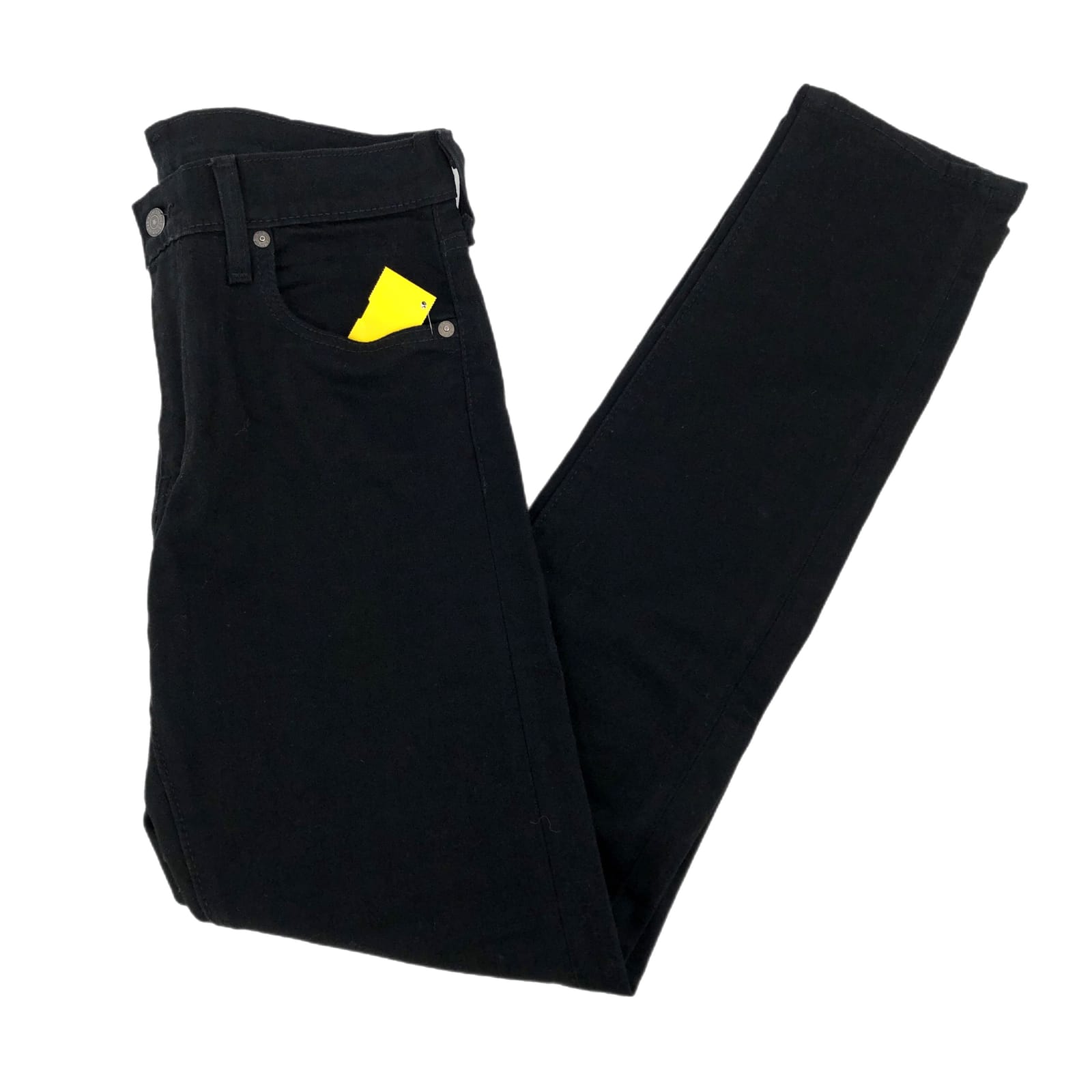 Levi's Black High-Rise Straight Jeans