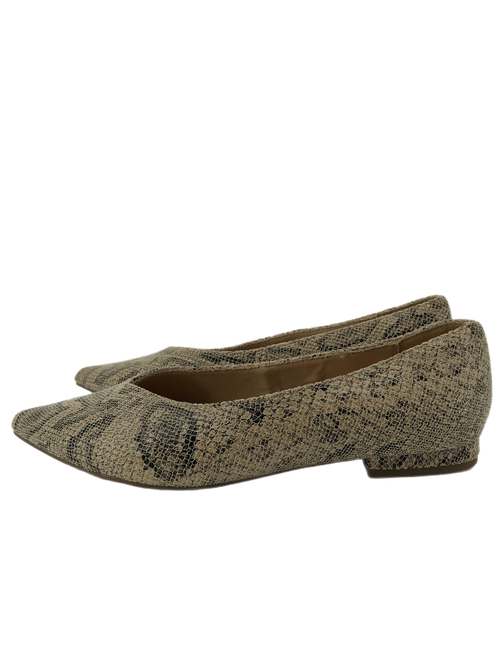 Express Tan & Brown Animal Print Flats & Loafers