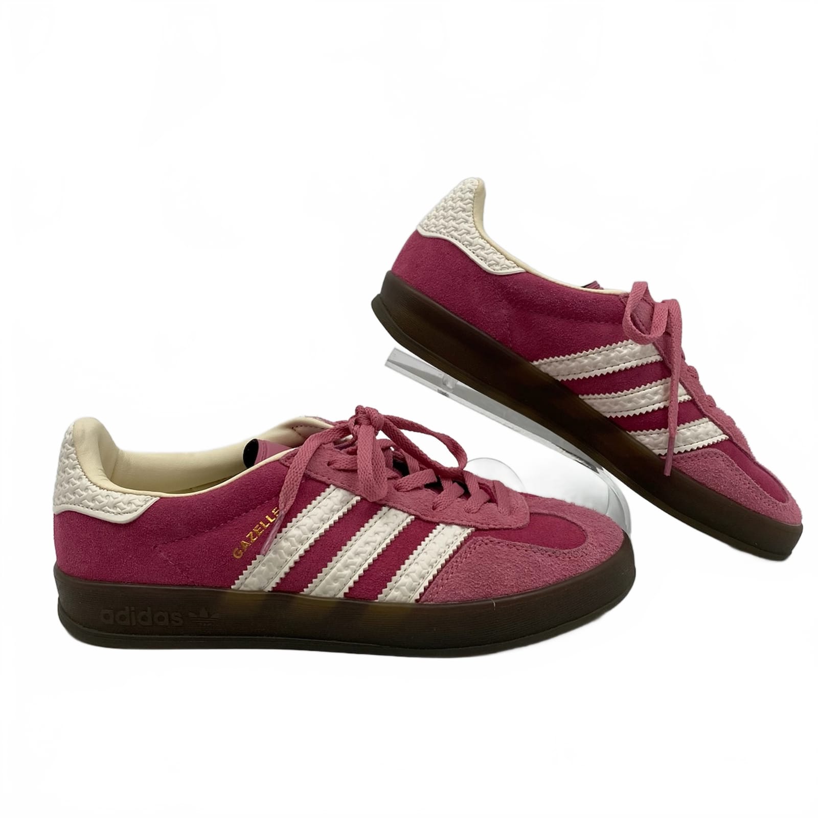 Adidas Pink Suede Leather Gazelle Sneakers