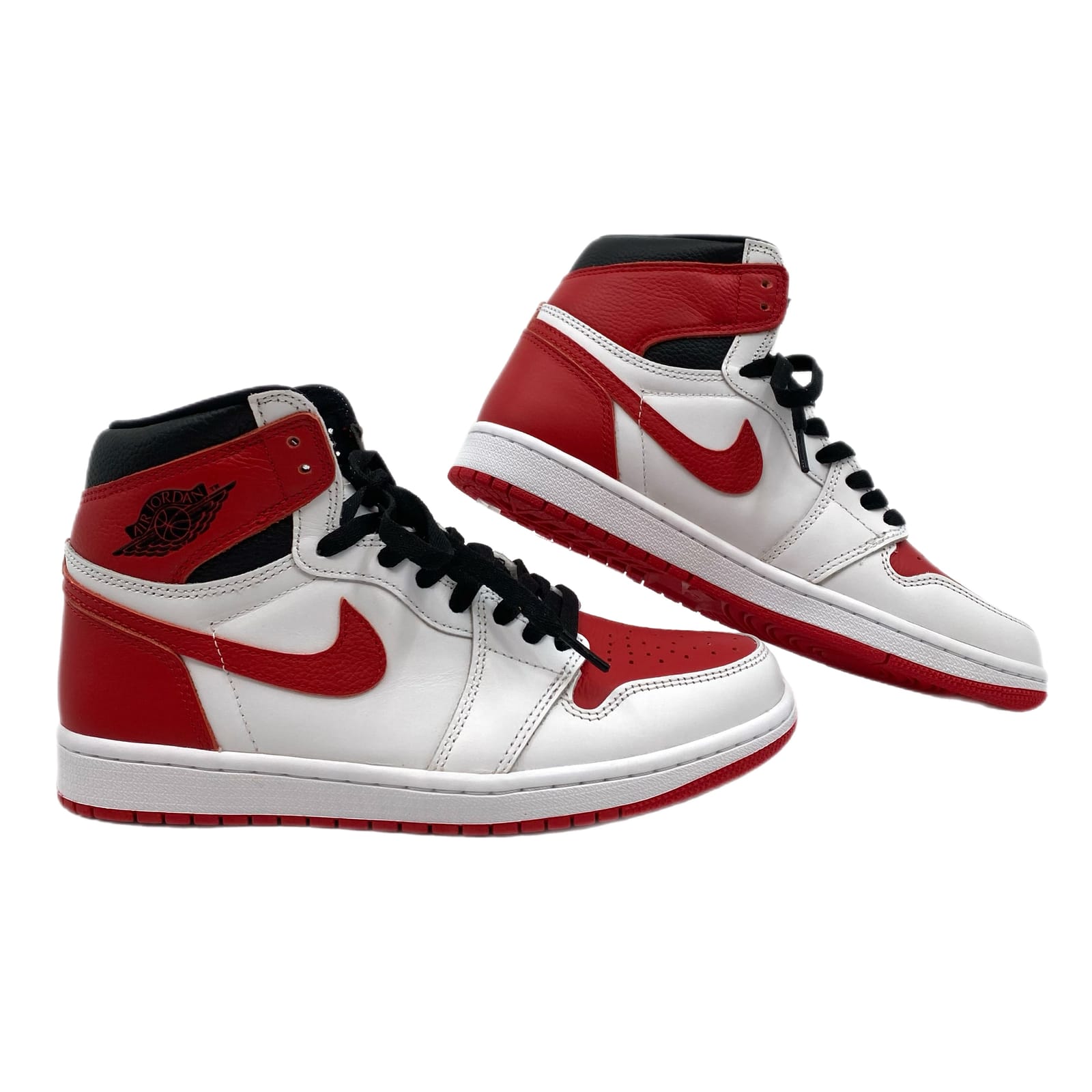 Nike Red White Air Jordan Retro 1 Sneakers