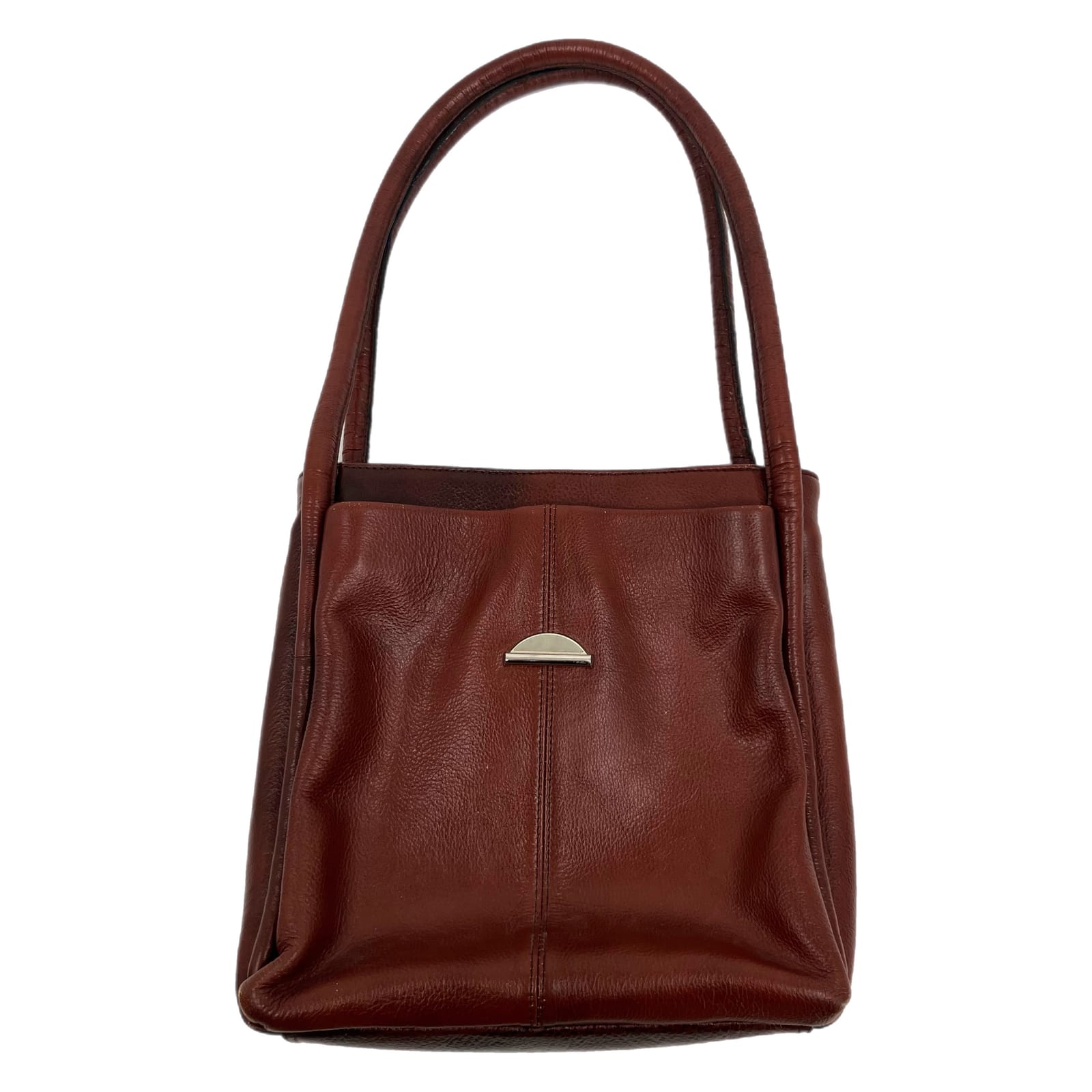 GiGi New York Brown Zip Leather Tote