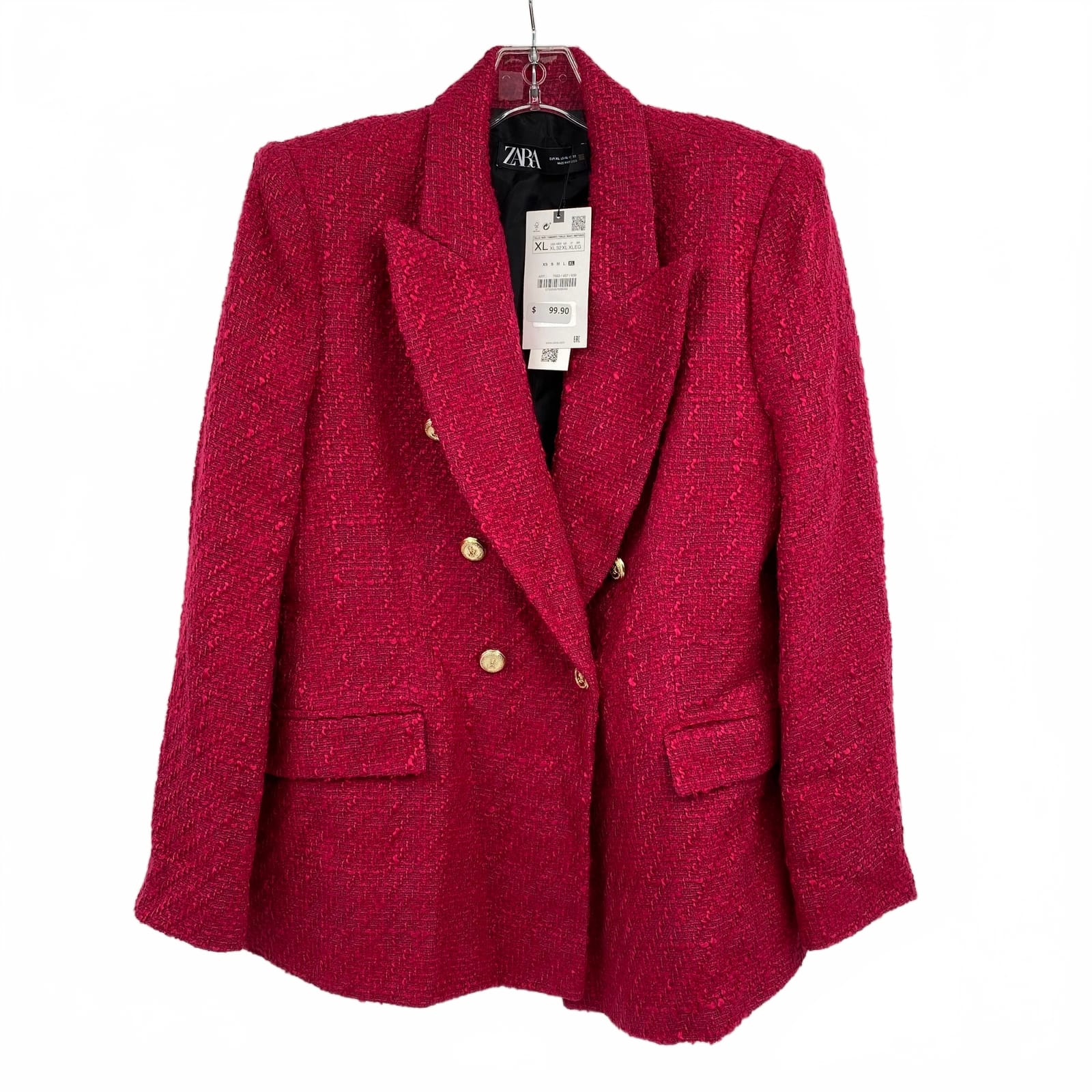 Zara Pink Tweed Blazer