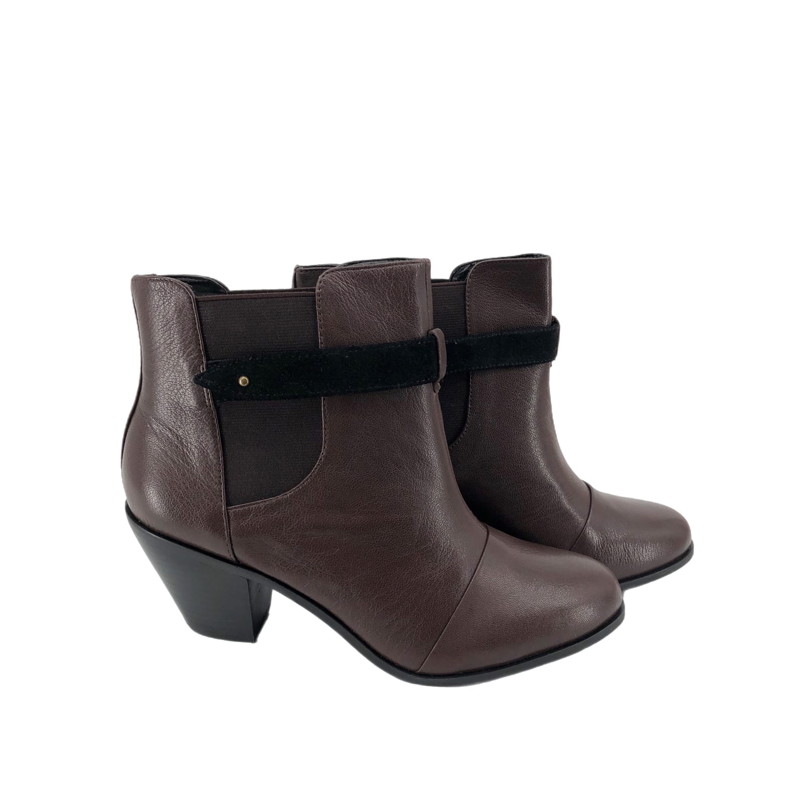 Sole Society Black/Brown Leather Ankle Booties