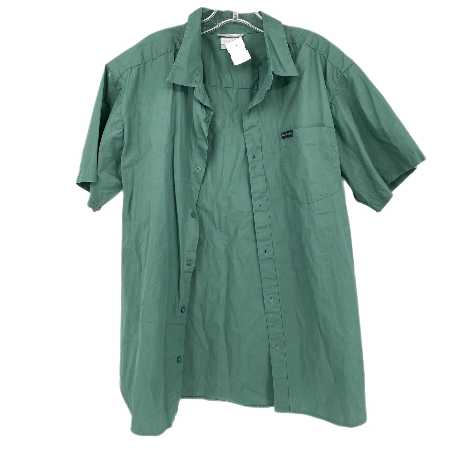 Columbia Green Button-Up Casual Shirt