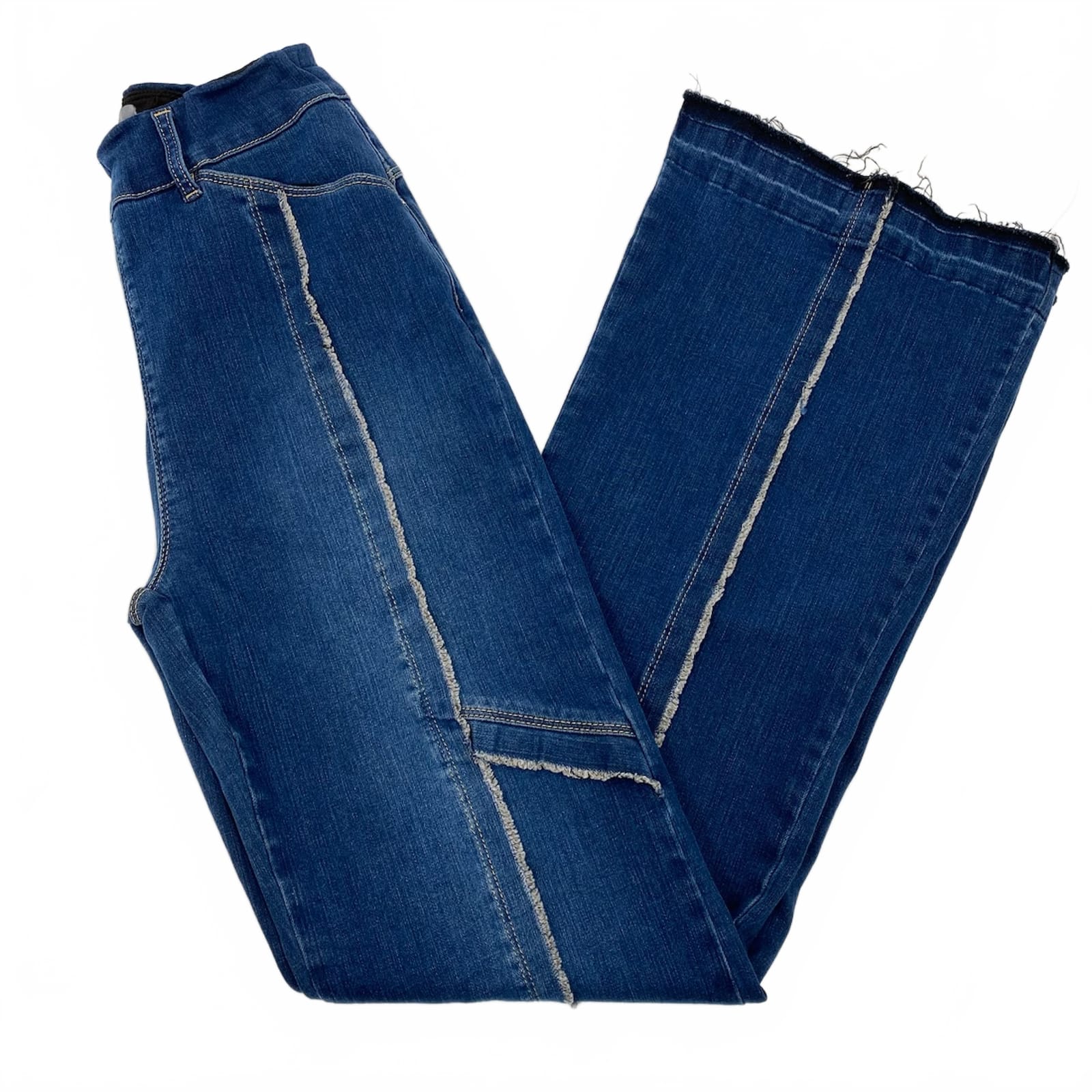 Lysse Dark Wash Exposed Seam Flare Jeans