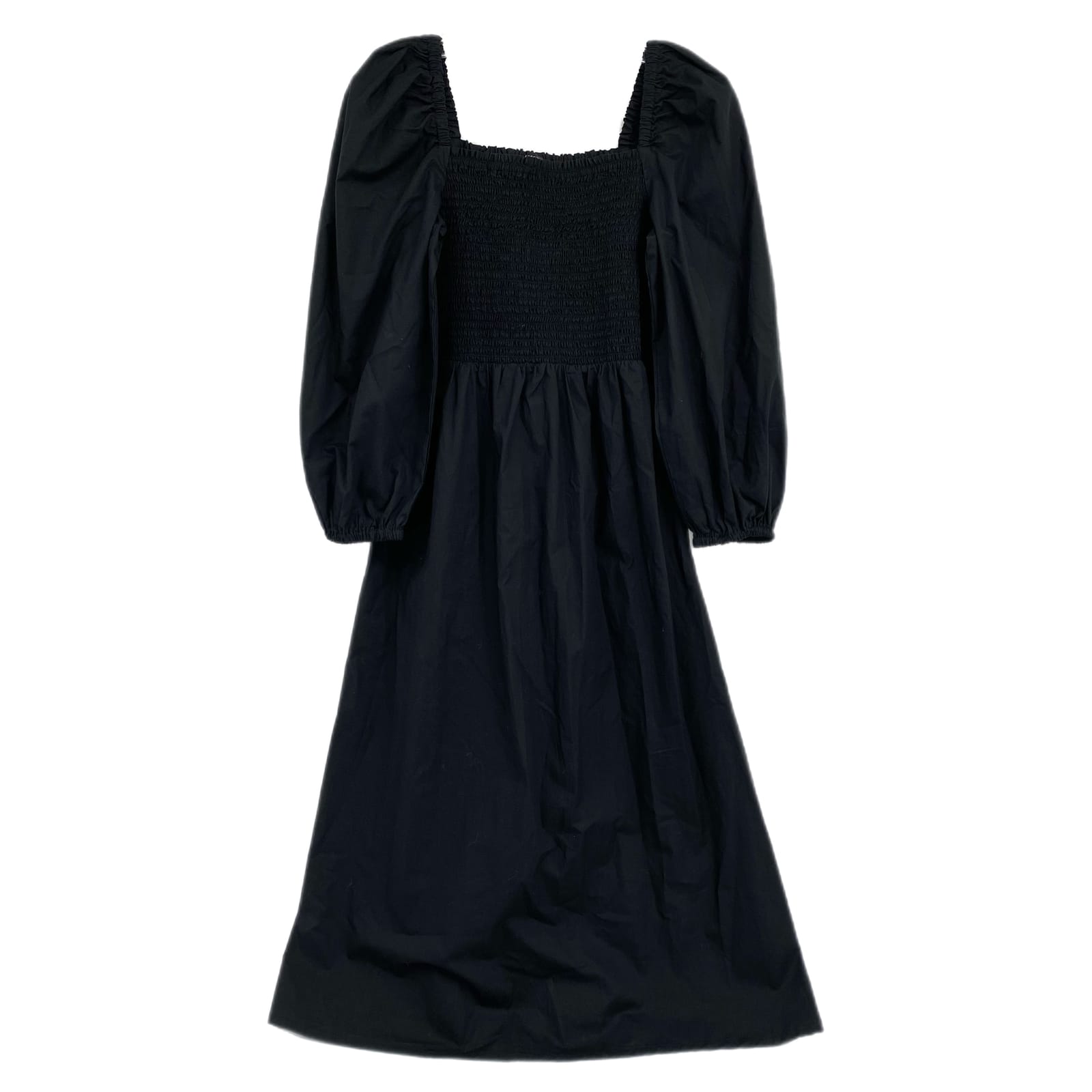 J. Crew Black Smocked Top Midi Dress