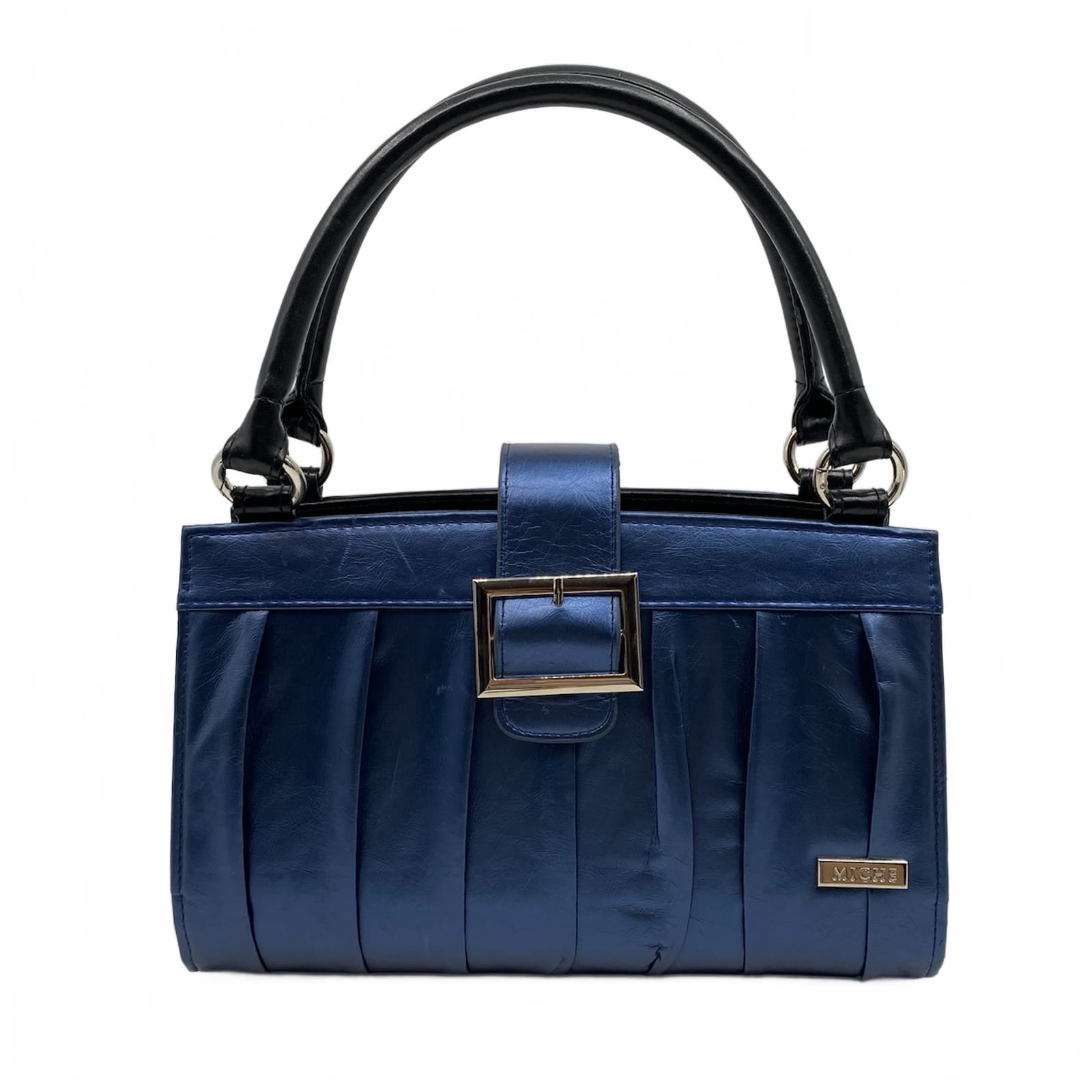 Miche Blue Faux Leather Vintage Shoulder Bag