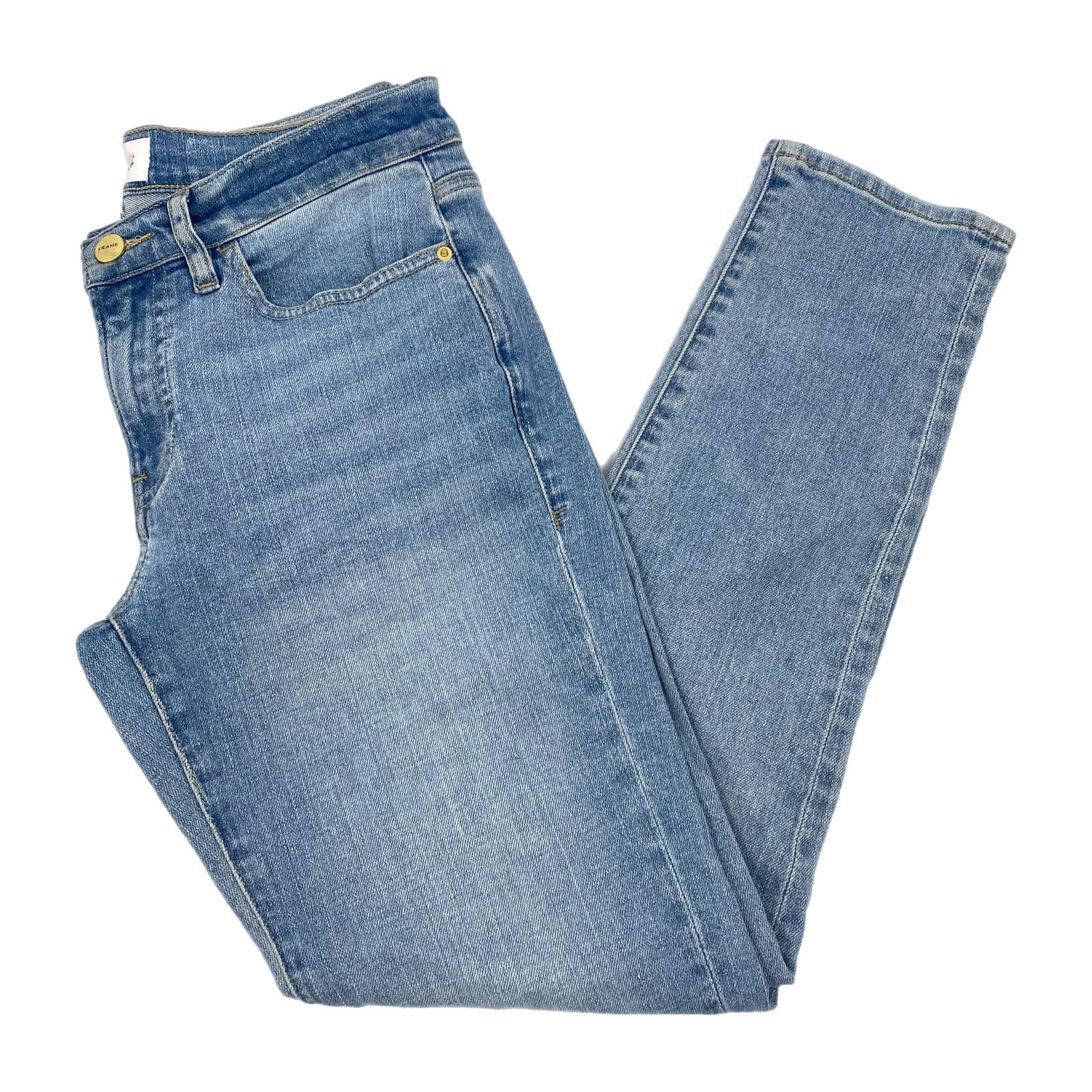 Frame Denim Light Wash Slim Straight Jeans