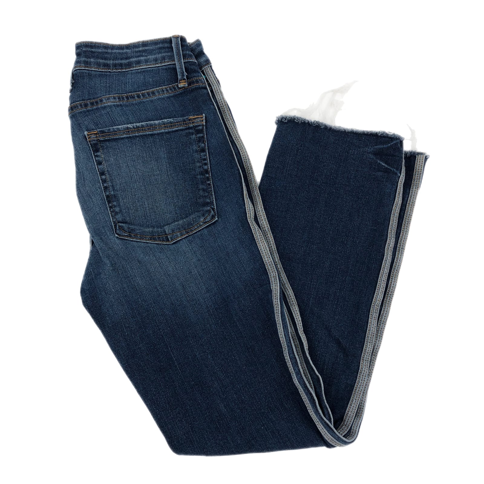 Good American Blue Straight Leg Slim Fit Jeans