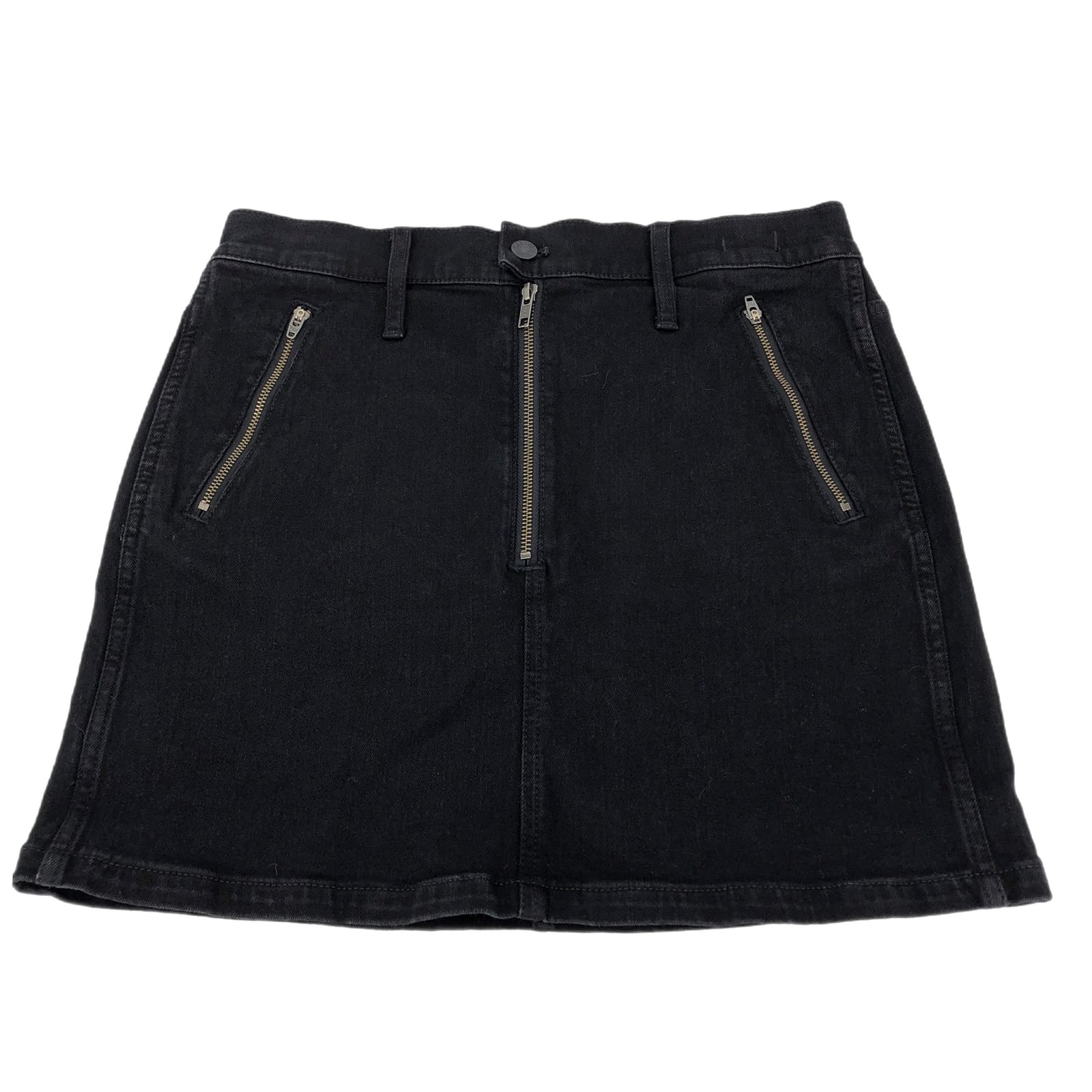 Madewell Black Denim Mini Skirt