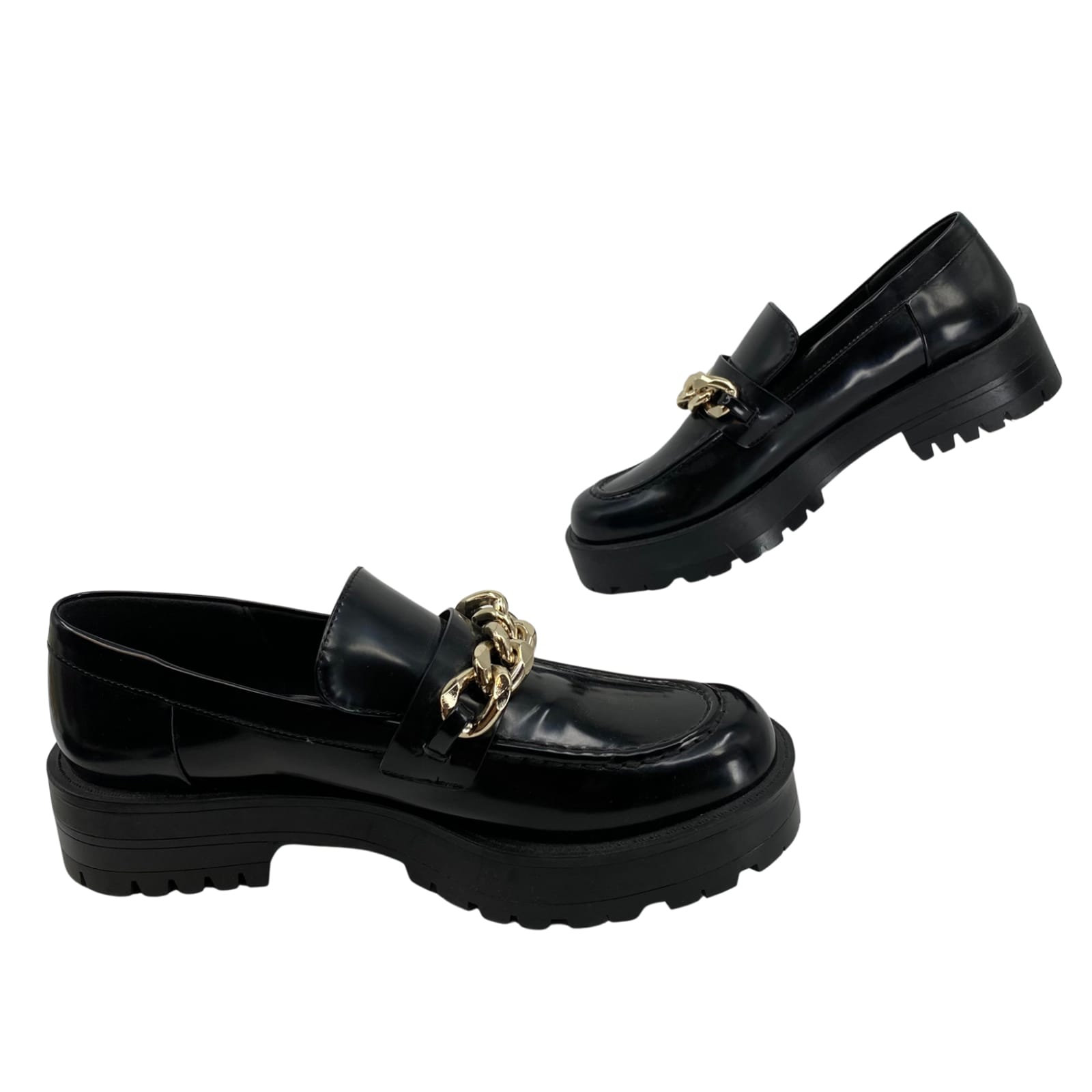 Zara Black Platform Loafers